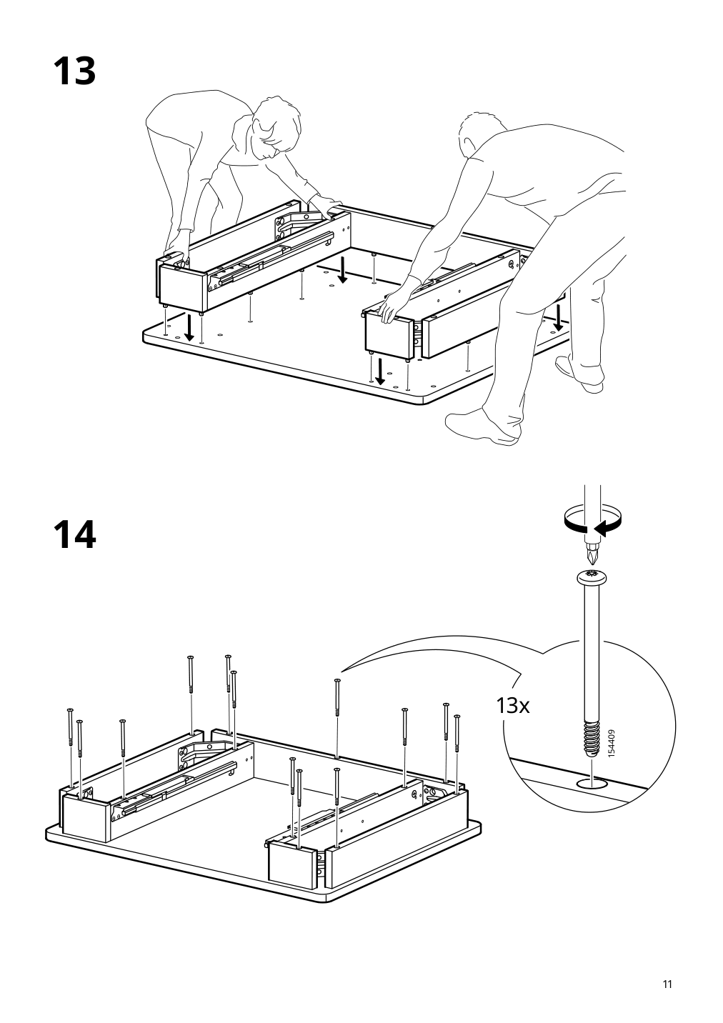 Assembly instructions for IKEA Tonstad desk off white | Page 11 - IKEA TONSTAD desk 305.382.02