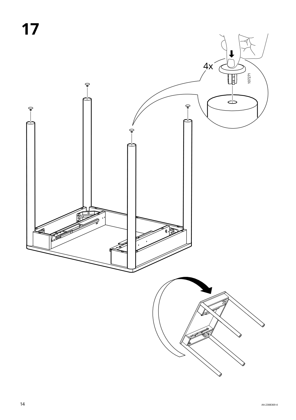 Assembly instructions for IKEA Tonstad desk off white | Page 14 - IKEA TONSTAD desk 305.382.02