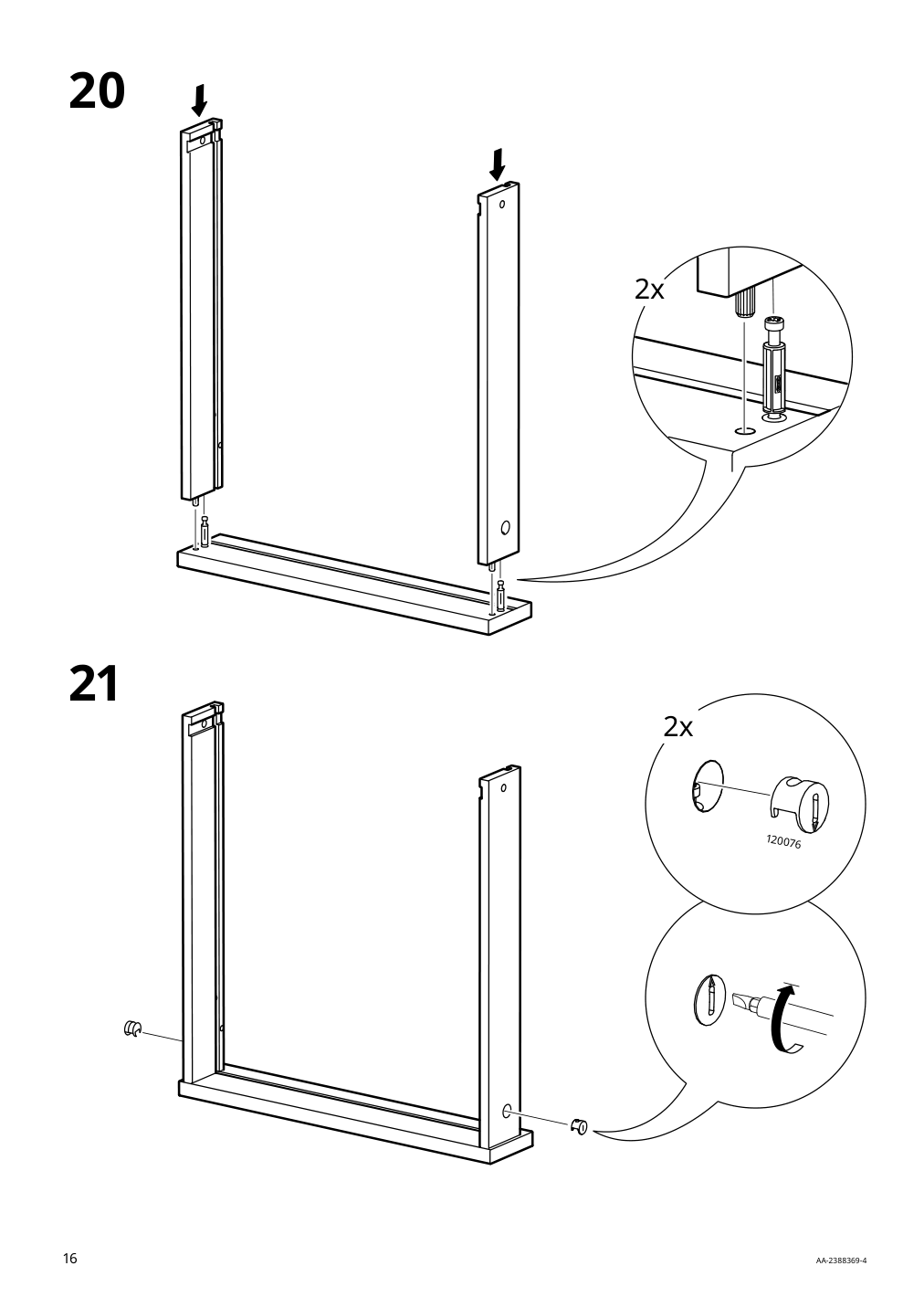 Assembly instructions for IKEA Tonstad desk off white | Page 16 - IKEA TONSTAD desk 305.382.02