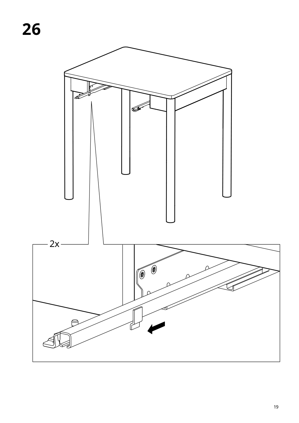 Assembly instructions for IKEA Tonstad desk off white | Page 19 - IKEA TONSTAD desk 305.382.02