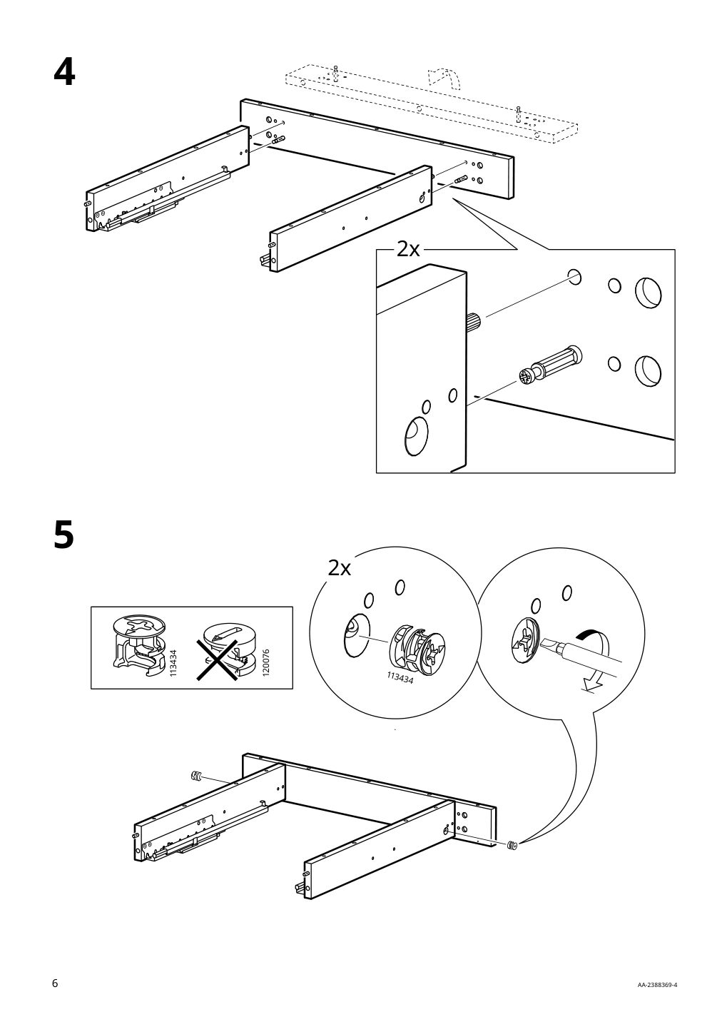 Assembly instructions for IKEA Tonstad desk off white | Page 6 - IKEA TONSTAD desk 305.382.02