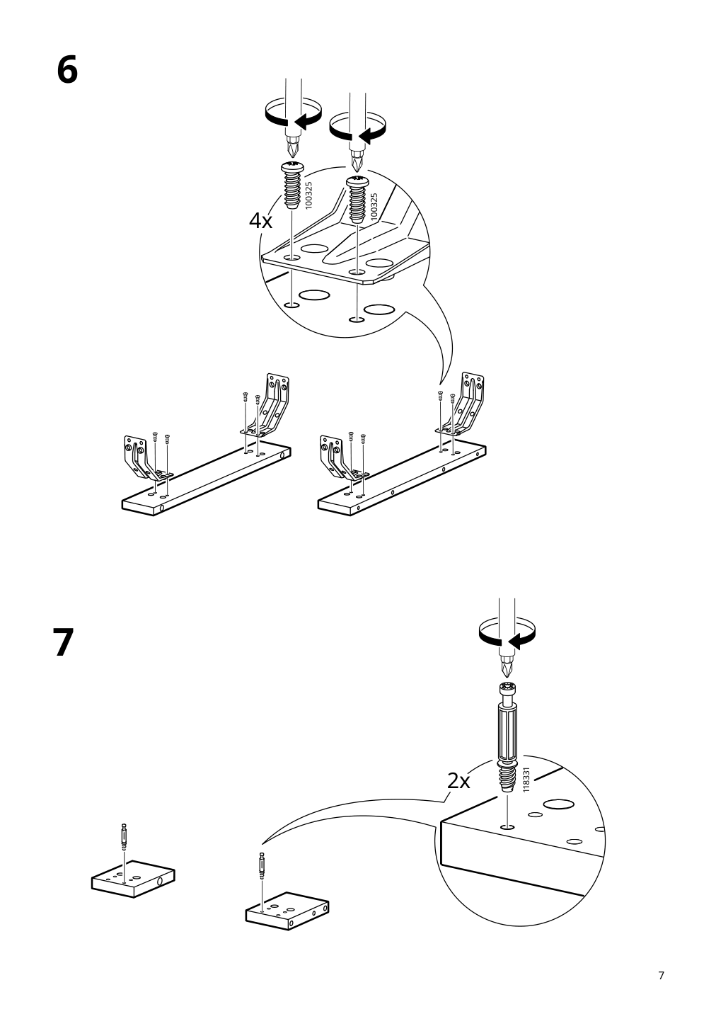 Assembly instructions for IKEA Tonstad desk off white | Page 7 - IKEA TONSTAD desk 305.382.02