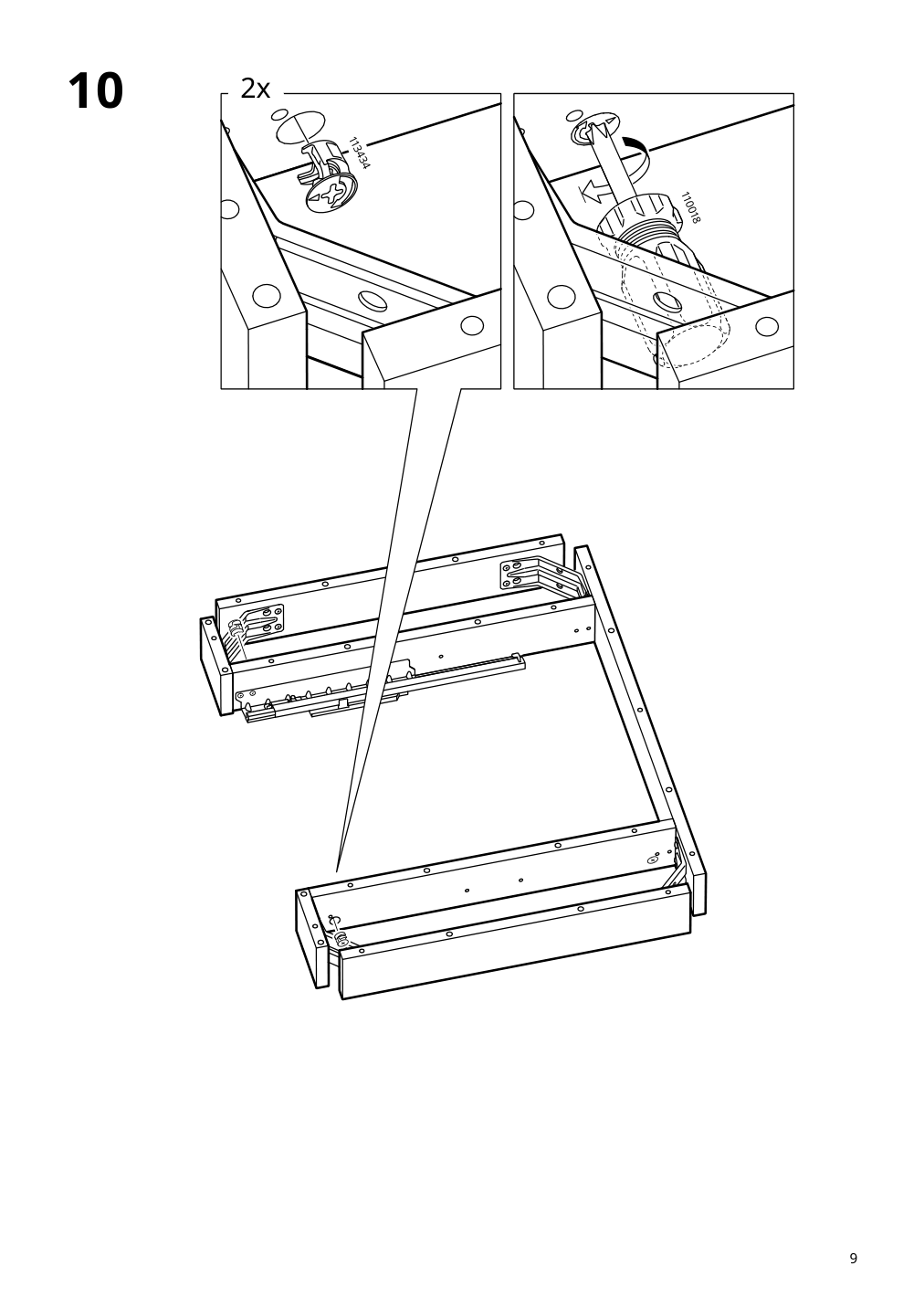 Assembly instructions for IKEA Tonstad desk off white | Page 9 - IKEA TONSTAD desk 305.382.02