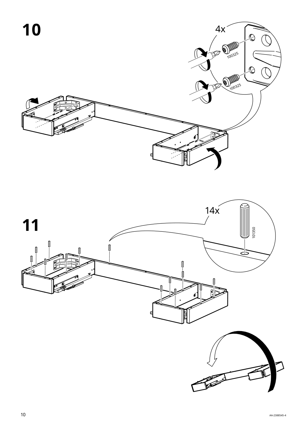 Assembly instructions for IKEA Tonstad desk off white | Page 10 - IKEA TONSTAD desk 805.382.09