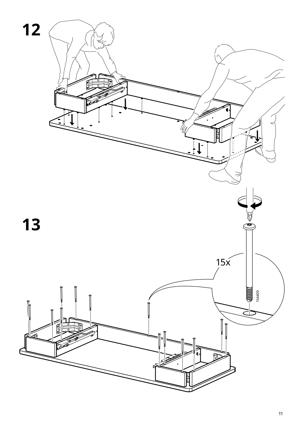 Assembly instructions for IKEA Tonstad desk off white | Page 11 - IKEA TONSTAD desk 805.382.09