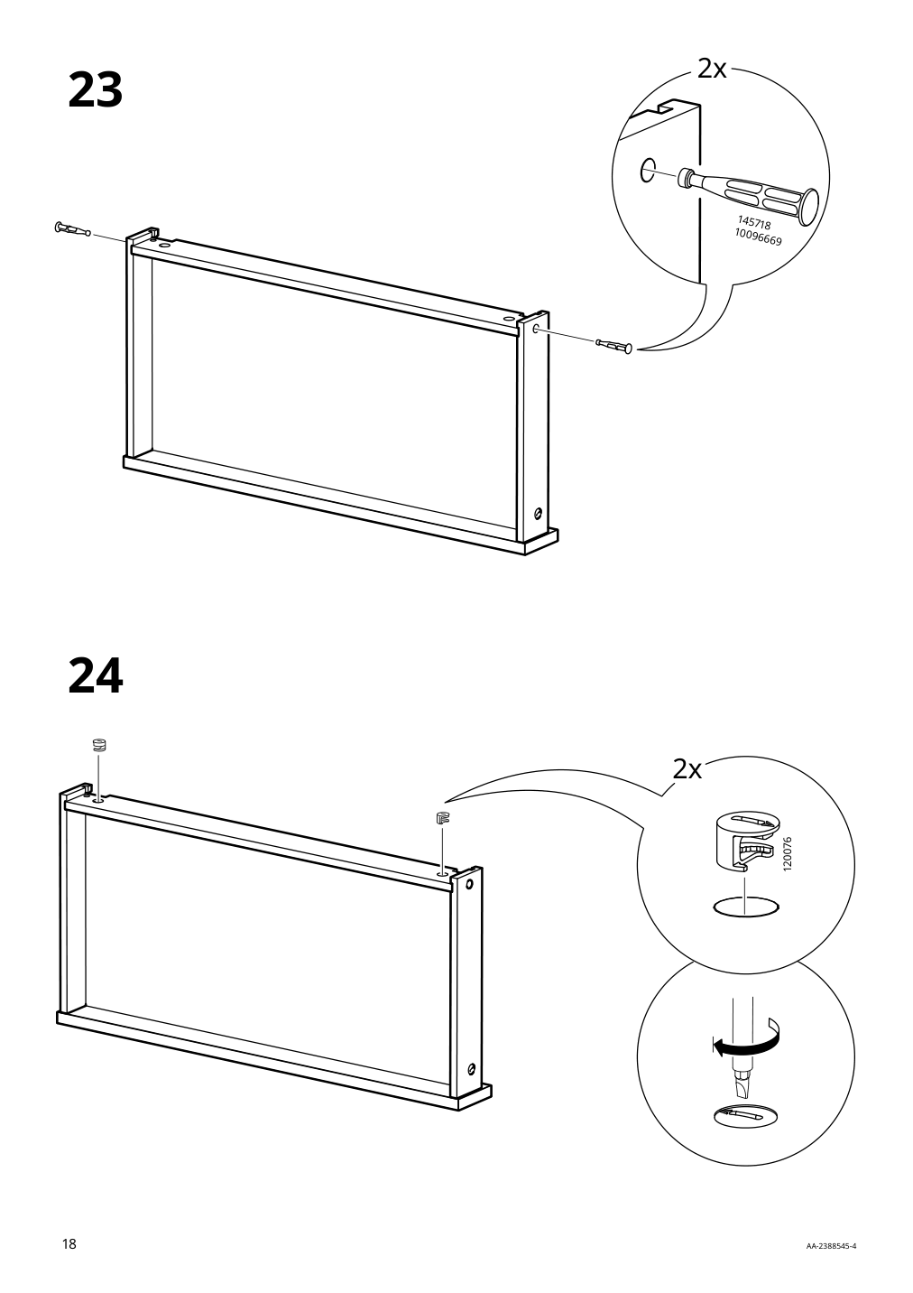 Assembly instructions for IKEA Tonstad desk off white | Page 18 - IKEA TONSTAD desk 805.382.09