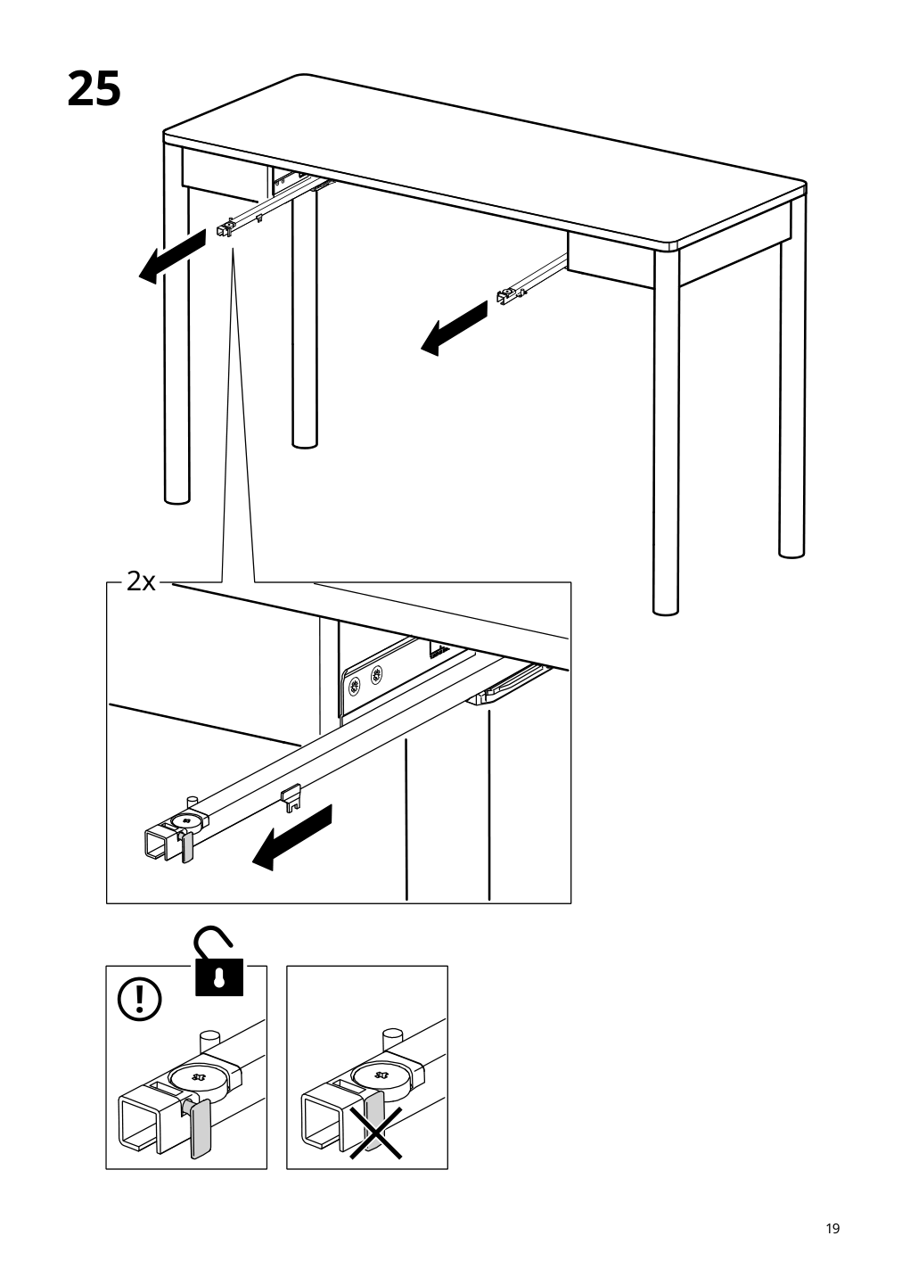 Assembly instructions for IKEA Tonstad desk off white | Page 19 - IKEA TONSTAD desk 805.382.09