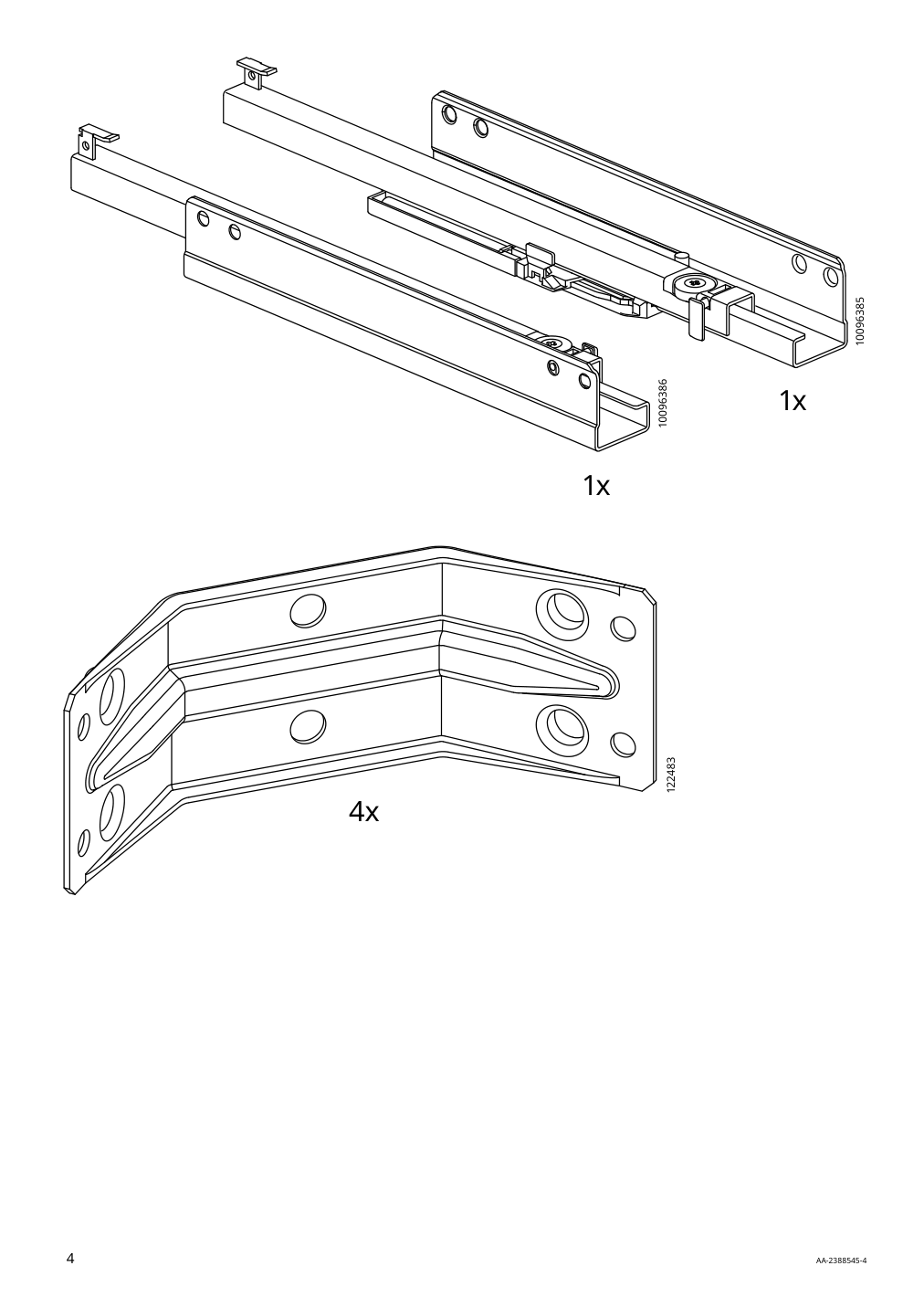 Assembly instructions for IKEA Tonstad desk off white | Page 4 - IKEA TONSTAD desk 805.382.09