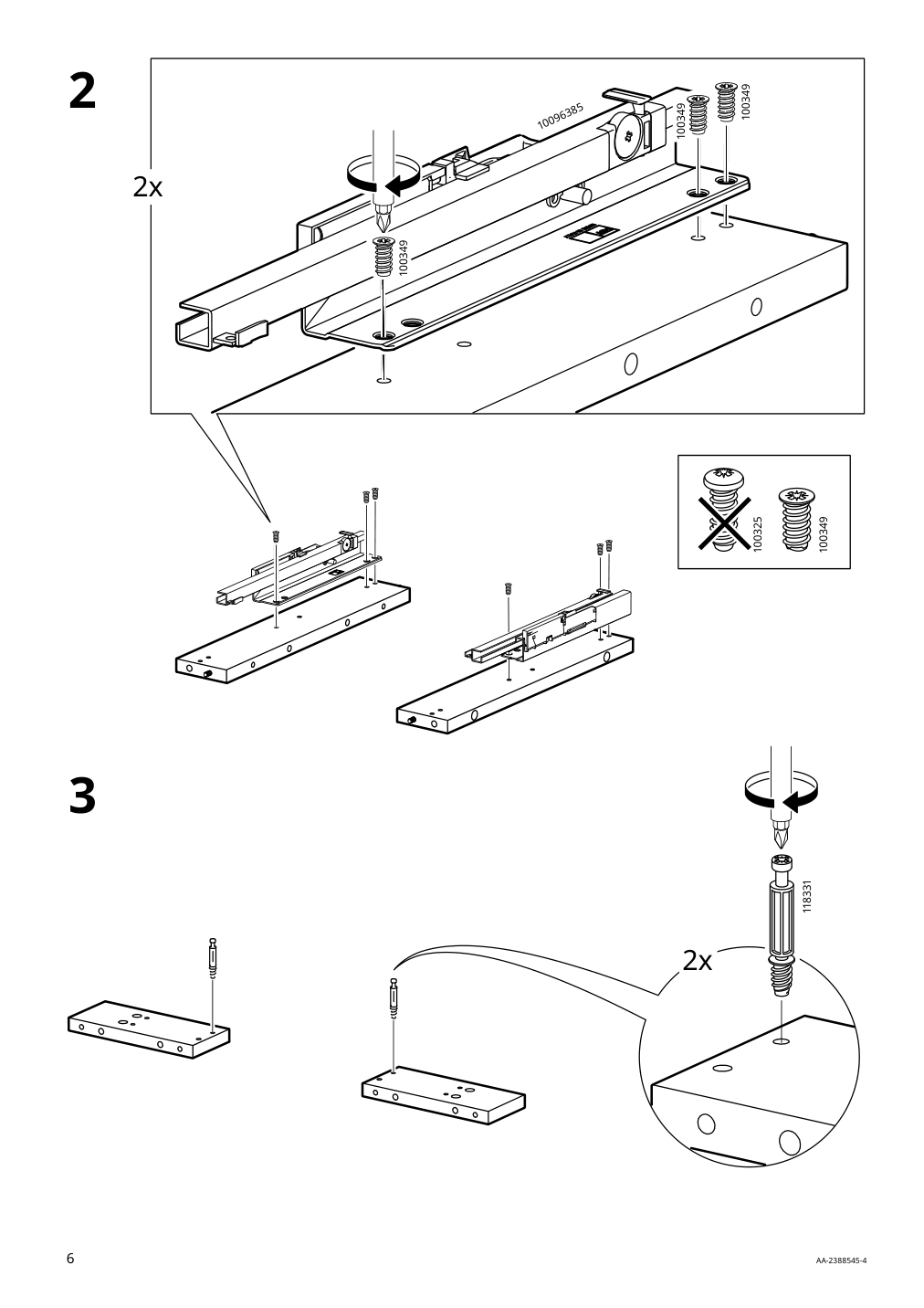 Assembly instructions for IKEA Tonstad desk off white | Page 6 - IKEA TONSTAD desk 805.382.09