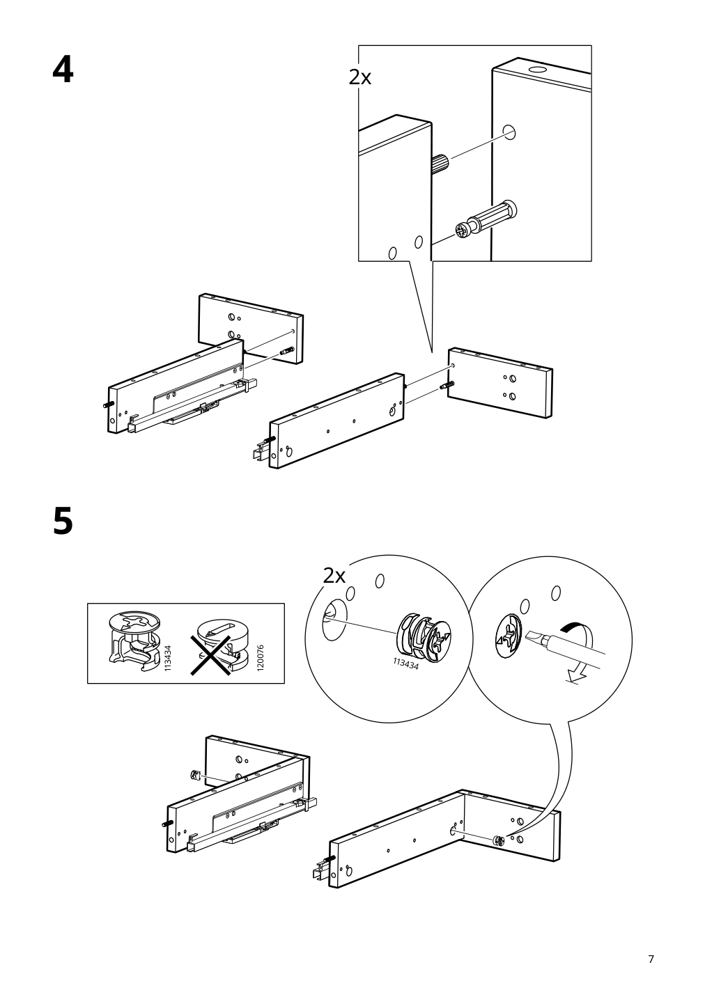 Assembly instructions for IKEA Tonstad desk off white | Page 7 - IKEA TONSTAD desk 805.382.09