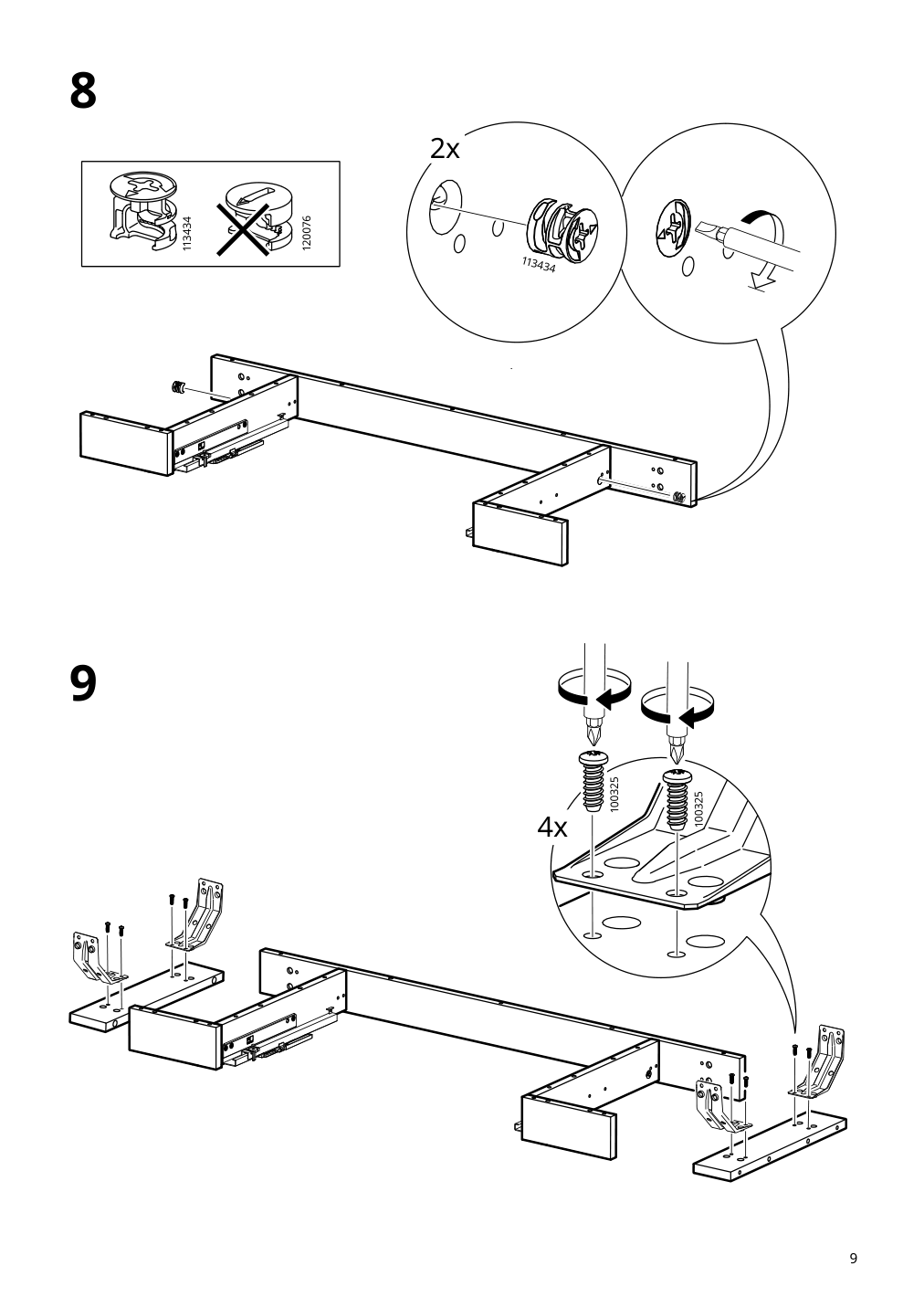 Assembly instructions for IKEA Tonstad desk off white | Page 9 - IKEA TONSTAD desk 805.382.09