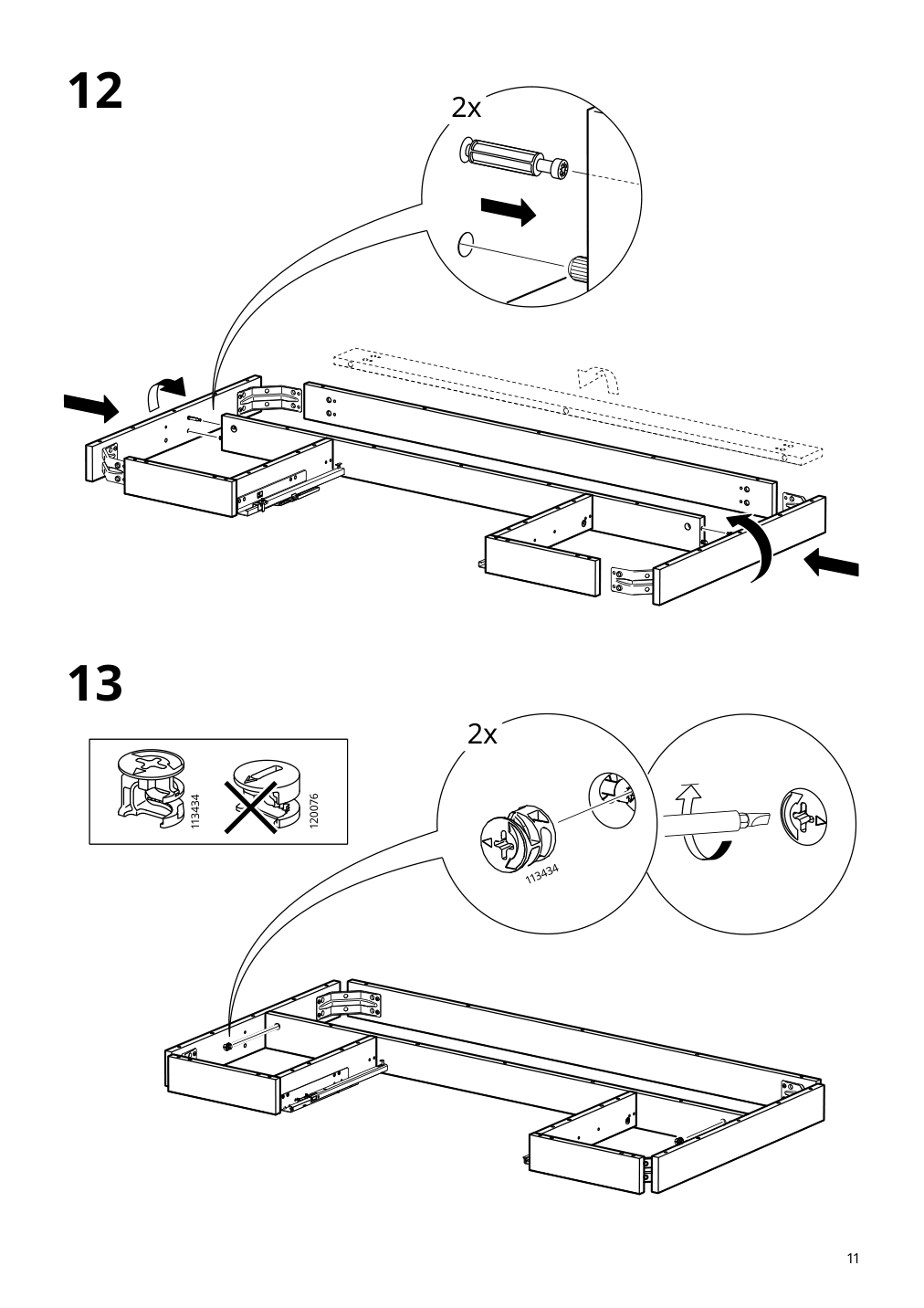 Assembly instructions for IKEA Tonstad desk off white | Page 11 - IKEA TONSTAD desk 705.382.00