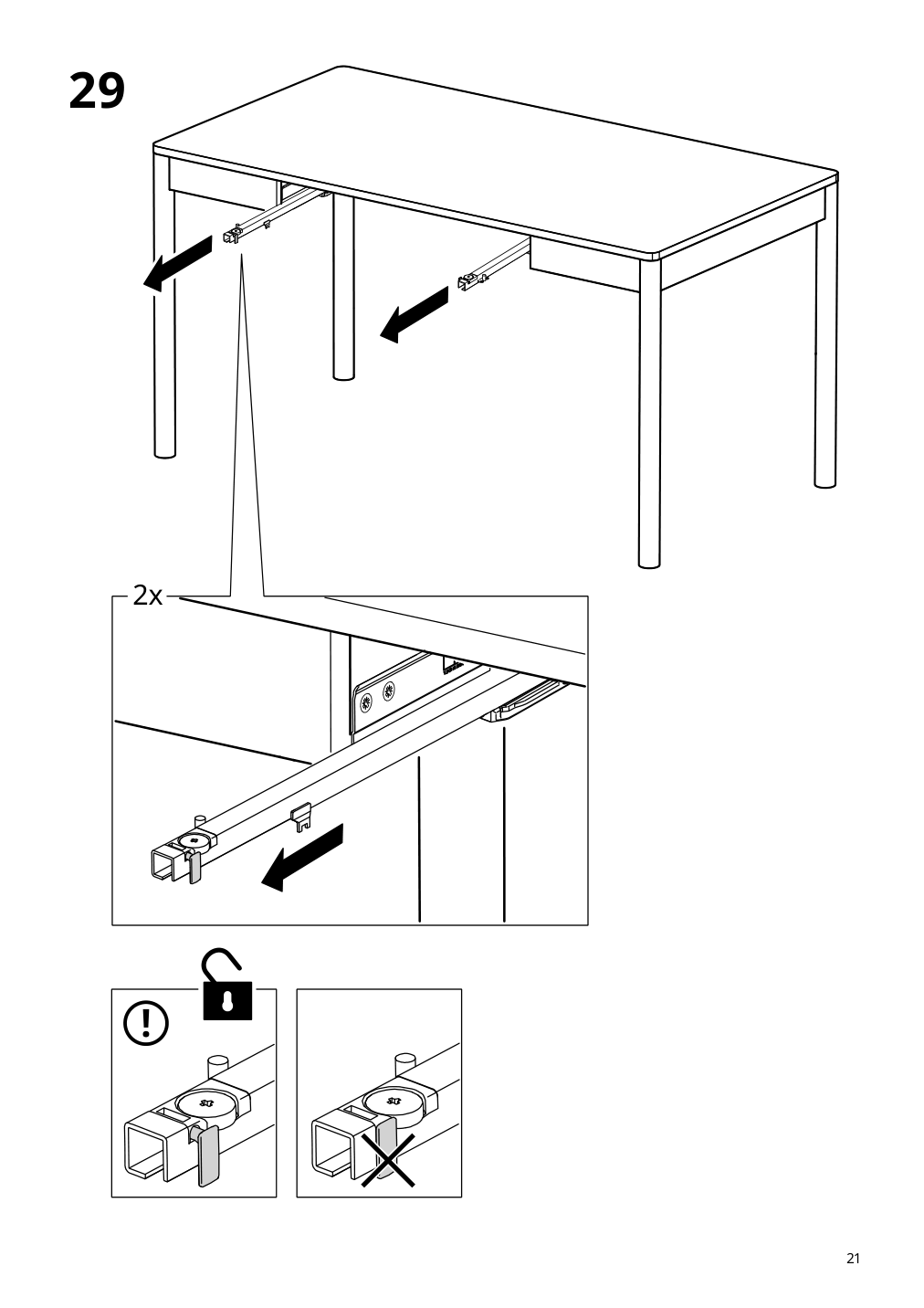 Assembly instructions for IKEA Tonstad desk off white | Page 21 - IKEA TONSTAD desk 705.382.00