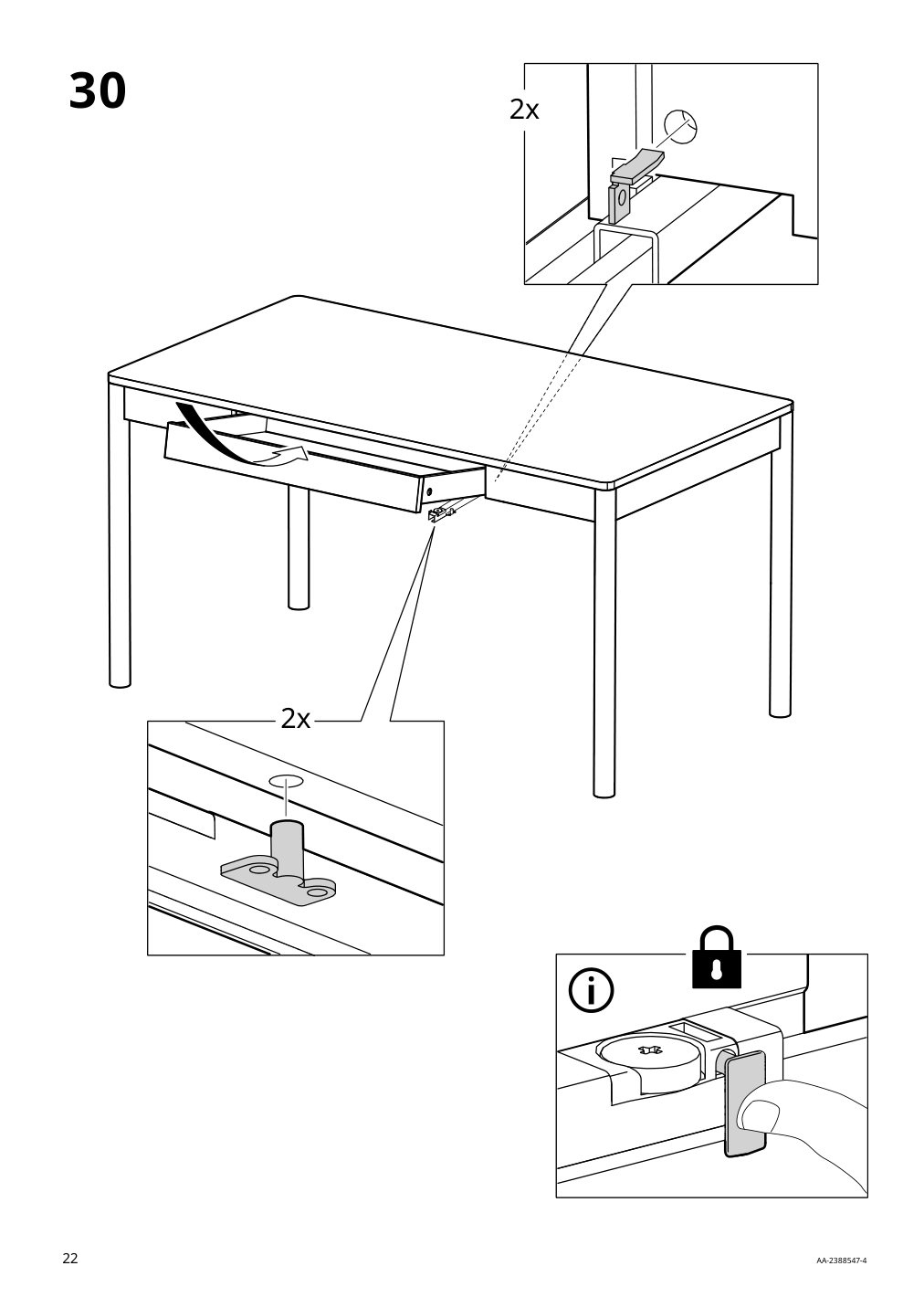 Assembly instructions for IKEA Tonstad desk off white | Page 22 - IKEA TONSTAD desk 705.382.00