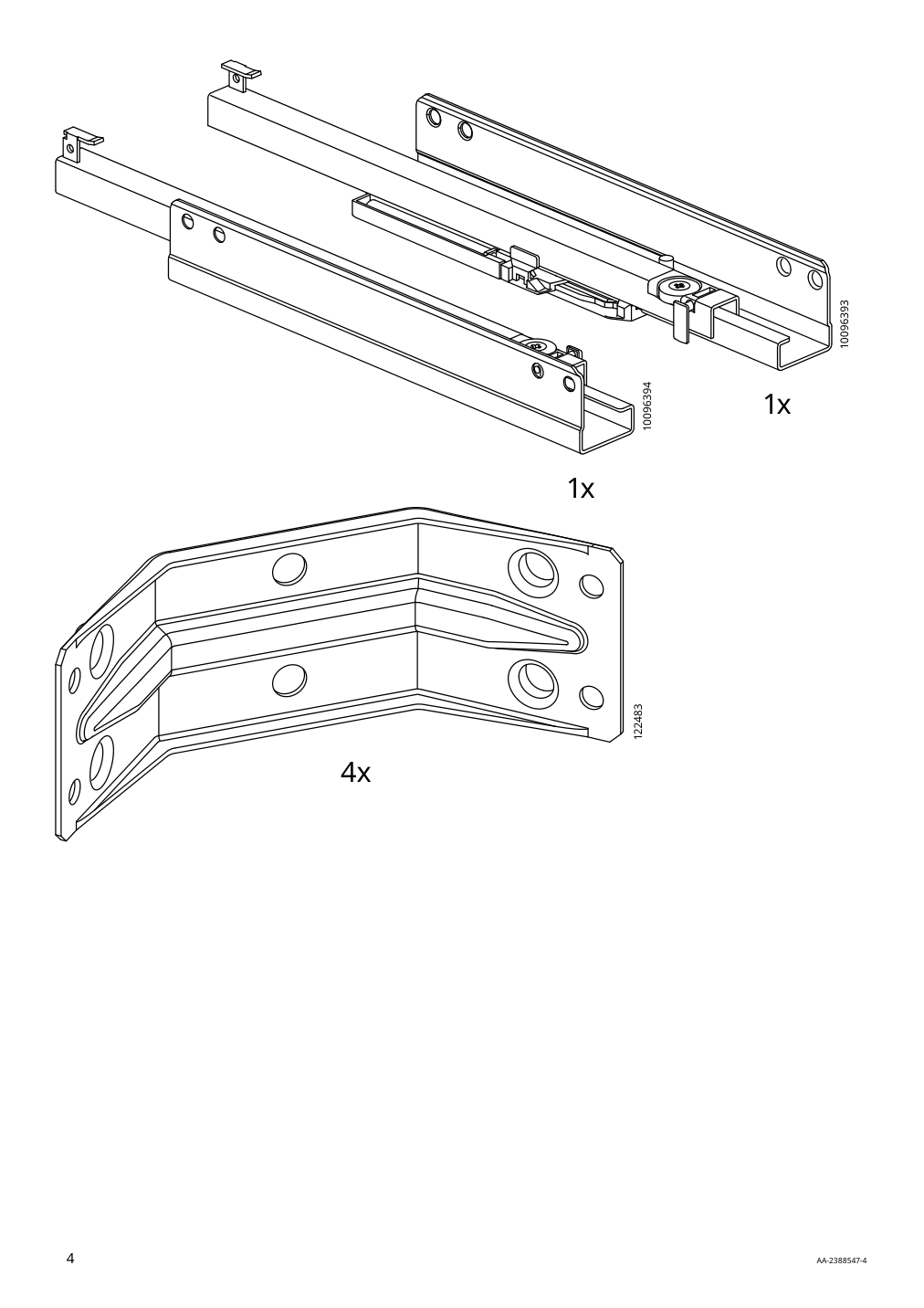 Assembly instructions for IKEA Tonstad desk off white | Page 4 - IKEA TONSTAD desk 705.382.00