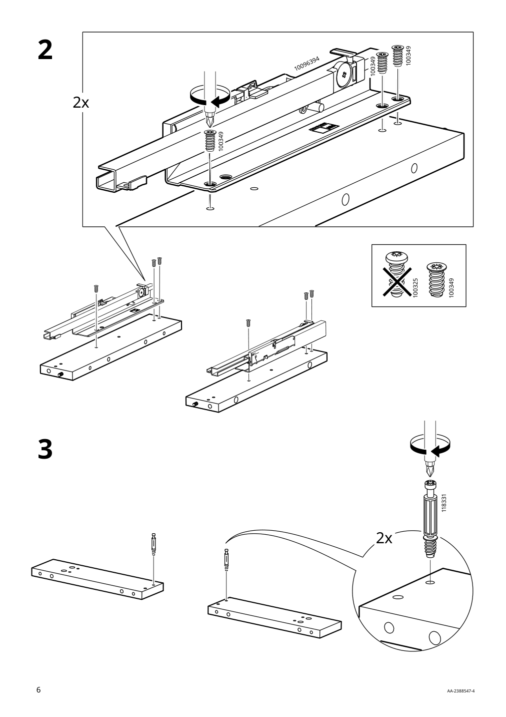 Assembly instructions for IKEA Tonstad desk off white | Page 6 - IKEA TONSTAD desk 705.382.00