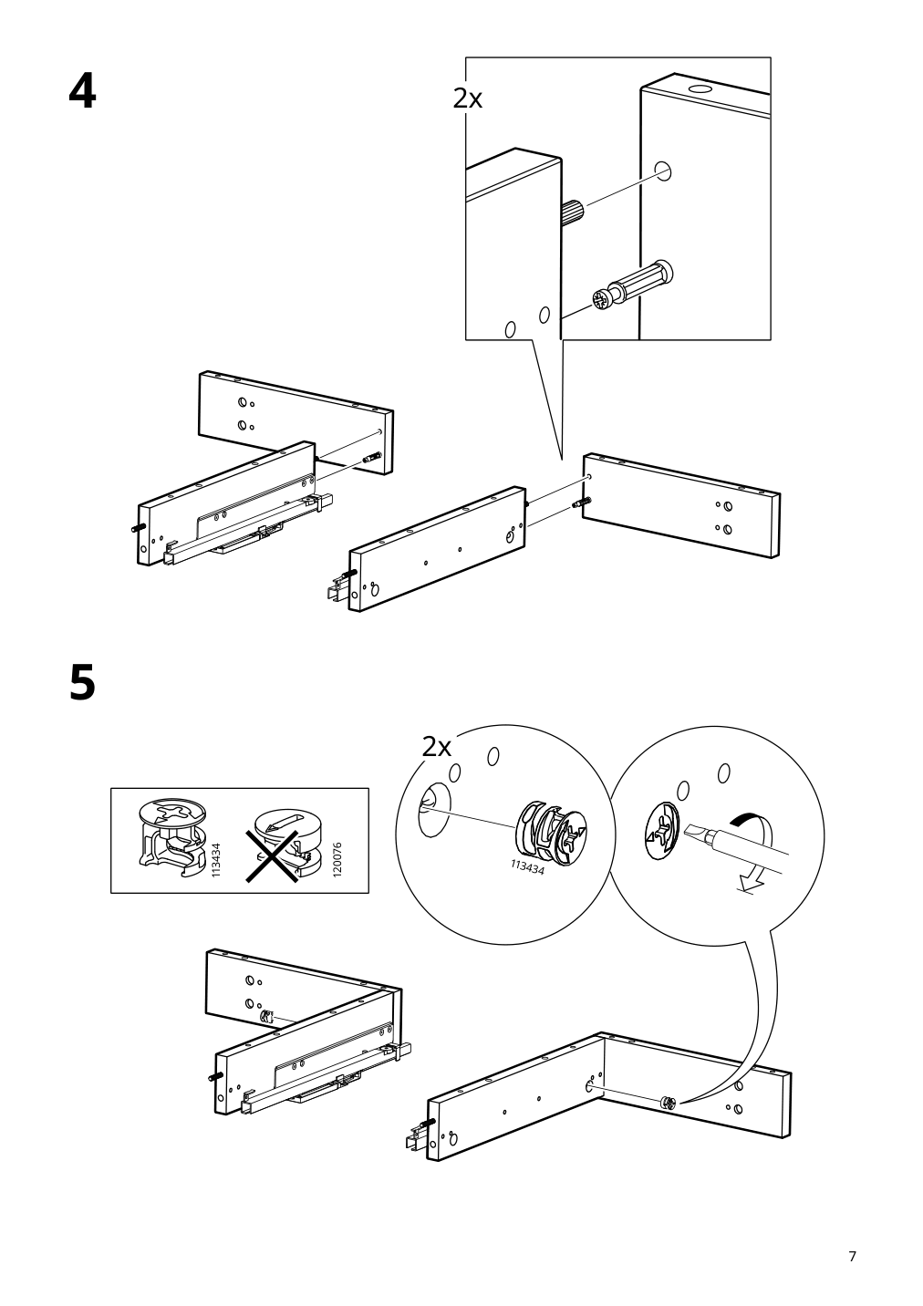 Assembly instructions for IKEA Tonstad desk off white | Page 7 - IKEA TONSTAD desk 705.382.00