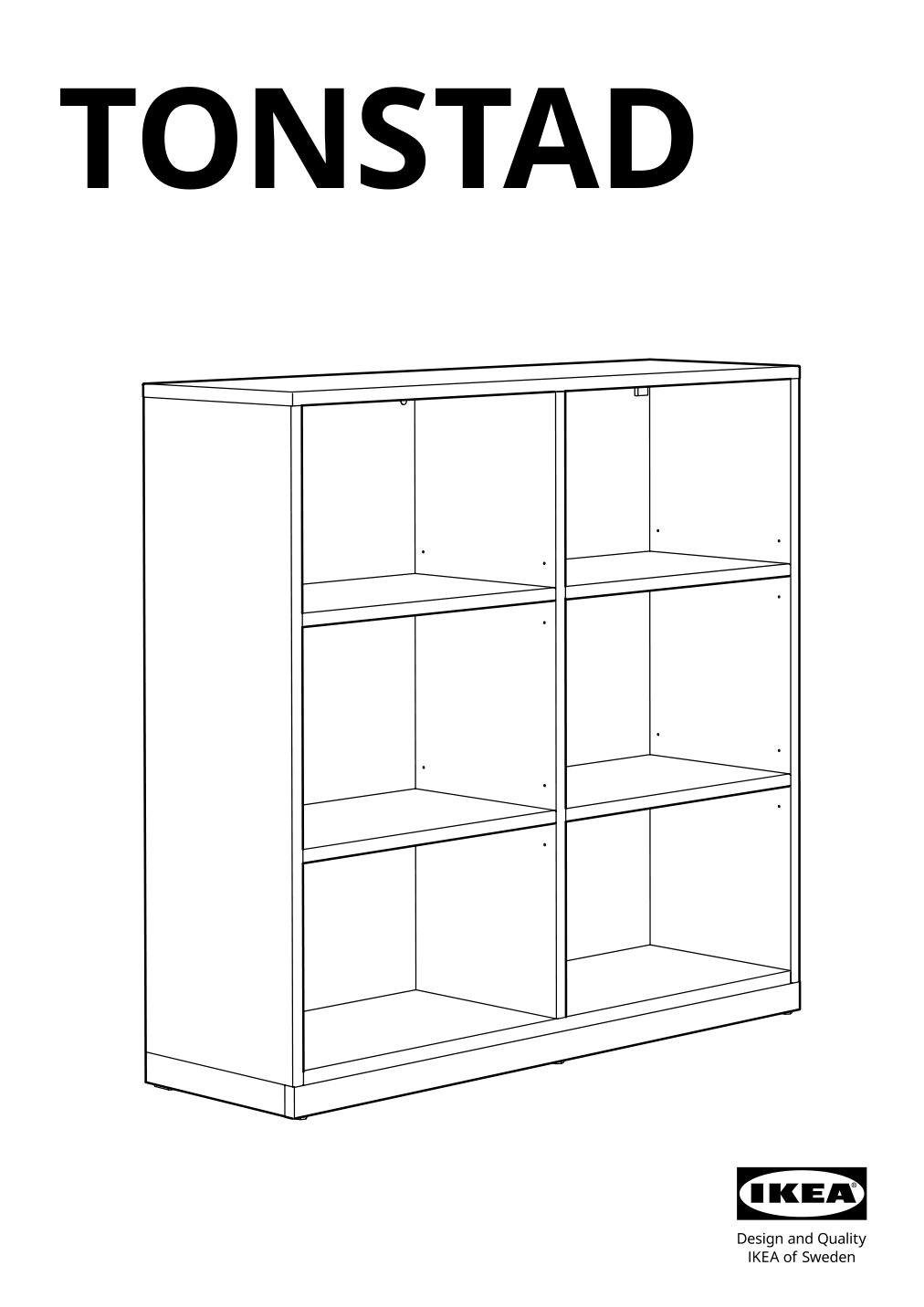 Assembly instructions for IKEA Tonstad shelving unit off white | Page 1 - IKEA TONSTAD storage combination 195.717.64