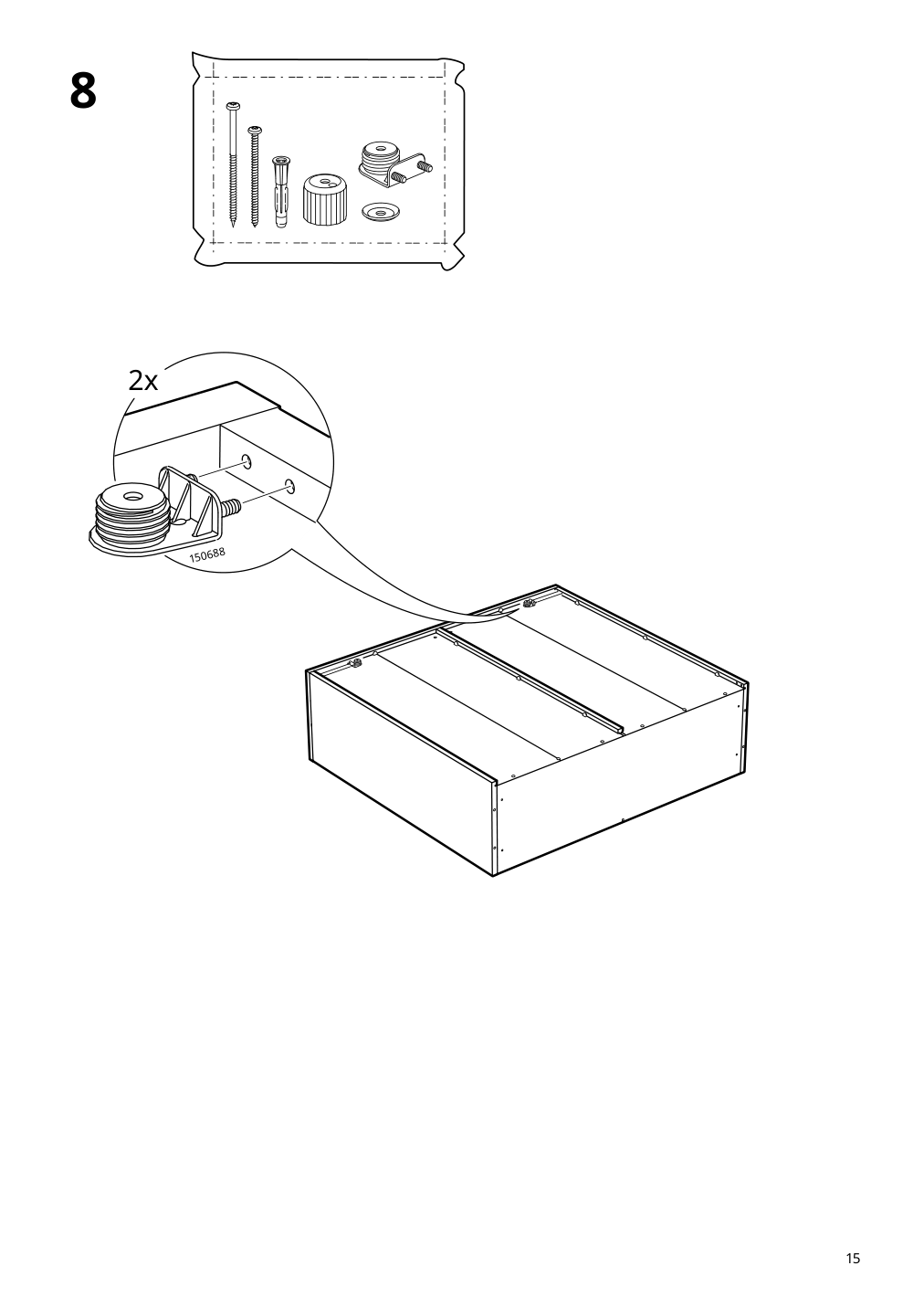 Assembly instructions for IKEA Tonstad shelving unit off white | Page 15 - IKEA TONSTAD storage combination 195.717.64