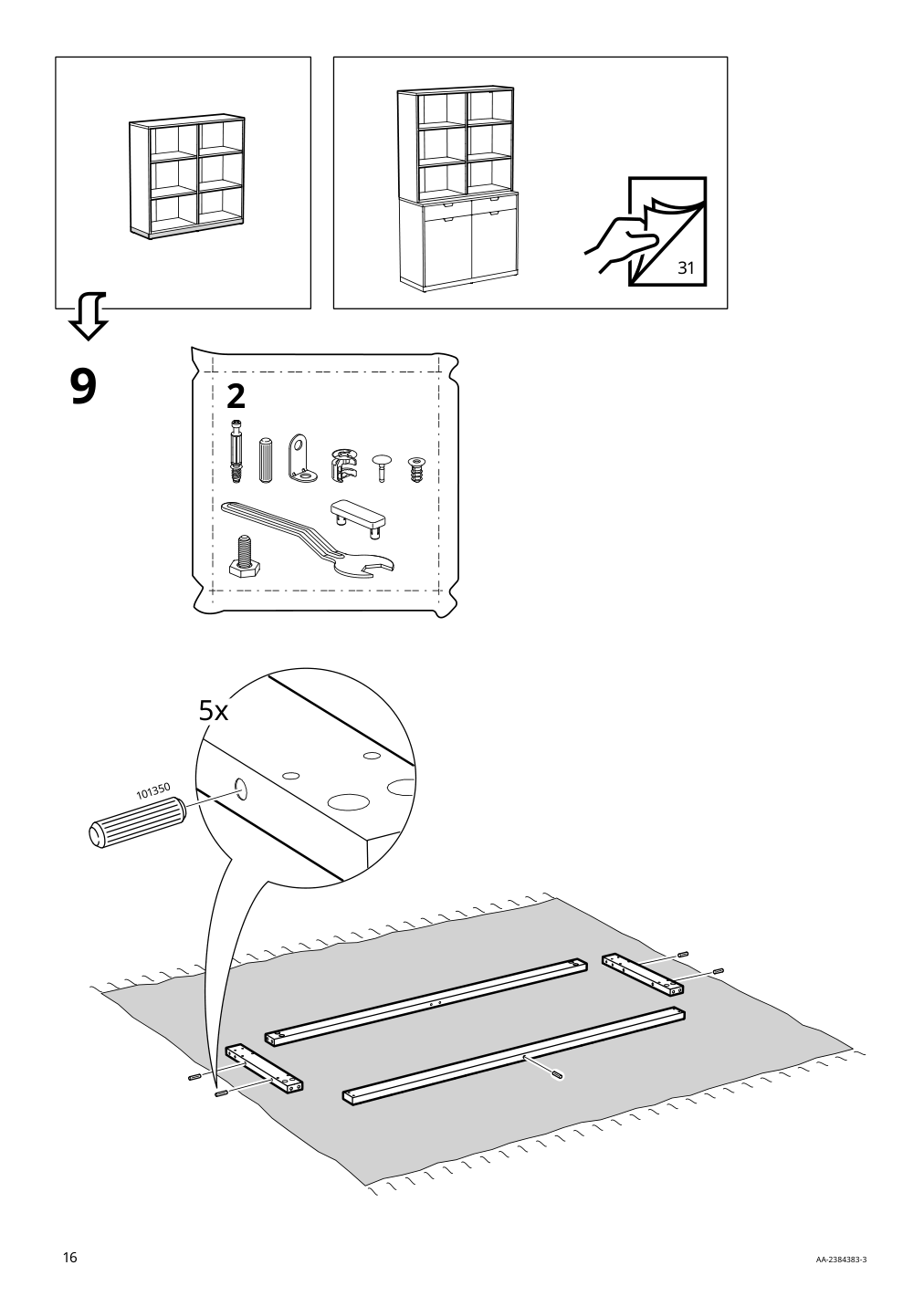 Assembly instructions for IKEA Tonstad shelving unit off white | Page 16 - IKEA TONSTAD storage combination 195.717.64