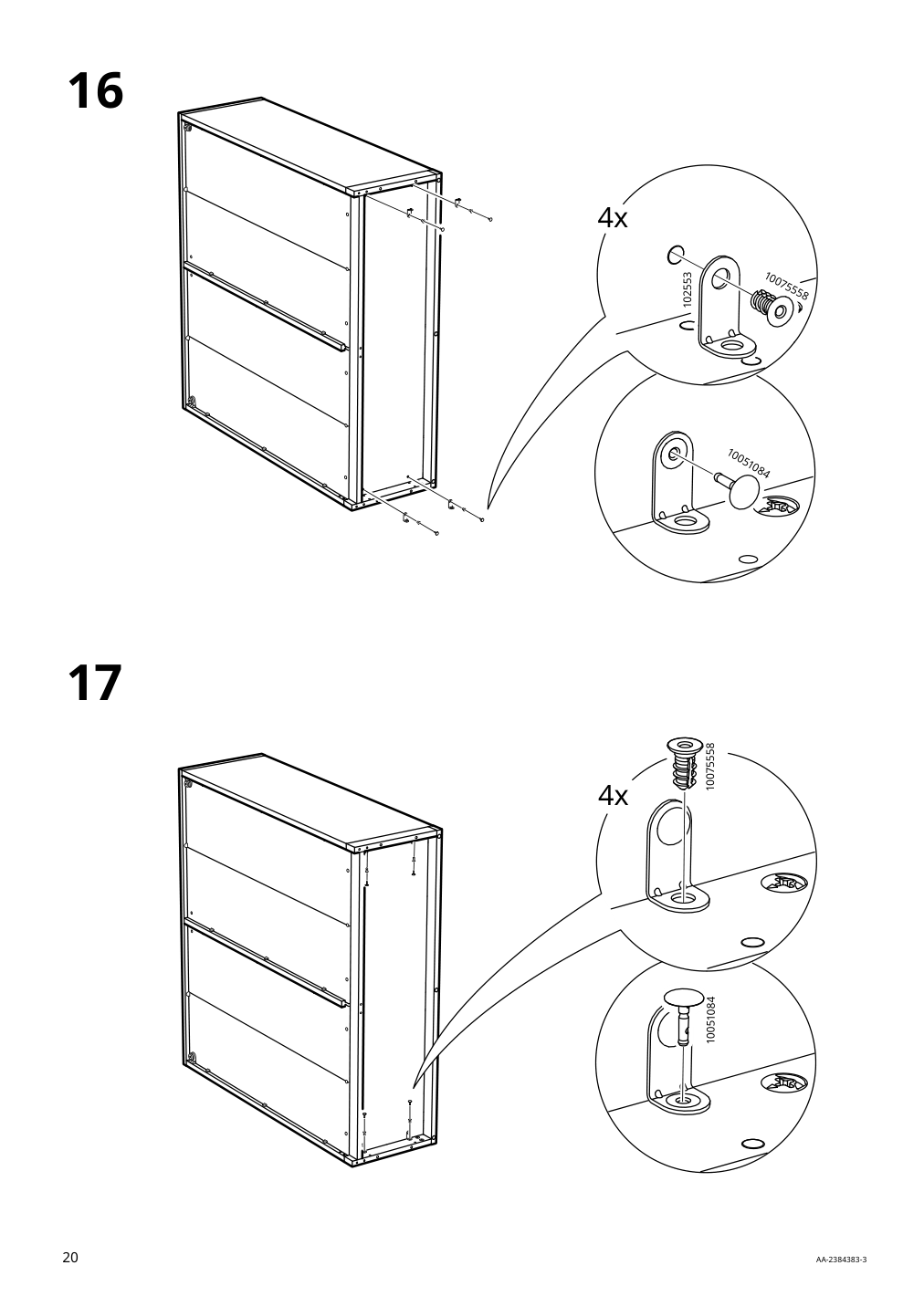 Assembly instructions for IKEA Tonstad shelving unit off white | Page 20 - IKEA TONSTAD storage combination 195.717.64