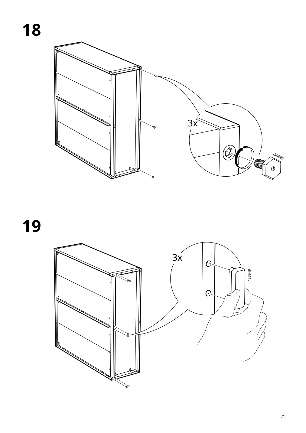 Assembly instructions for IKEA Tonstad shelving unit off white | Page 21 - IKEA TONSTAD storage combination 195.717.64