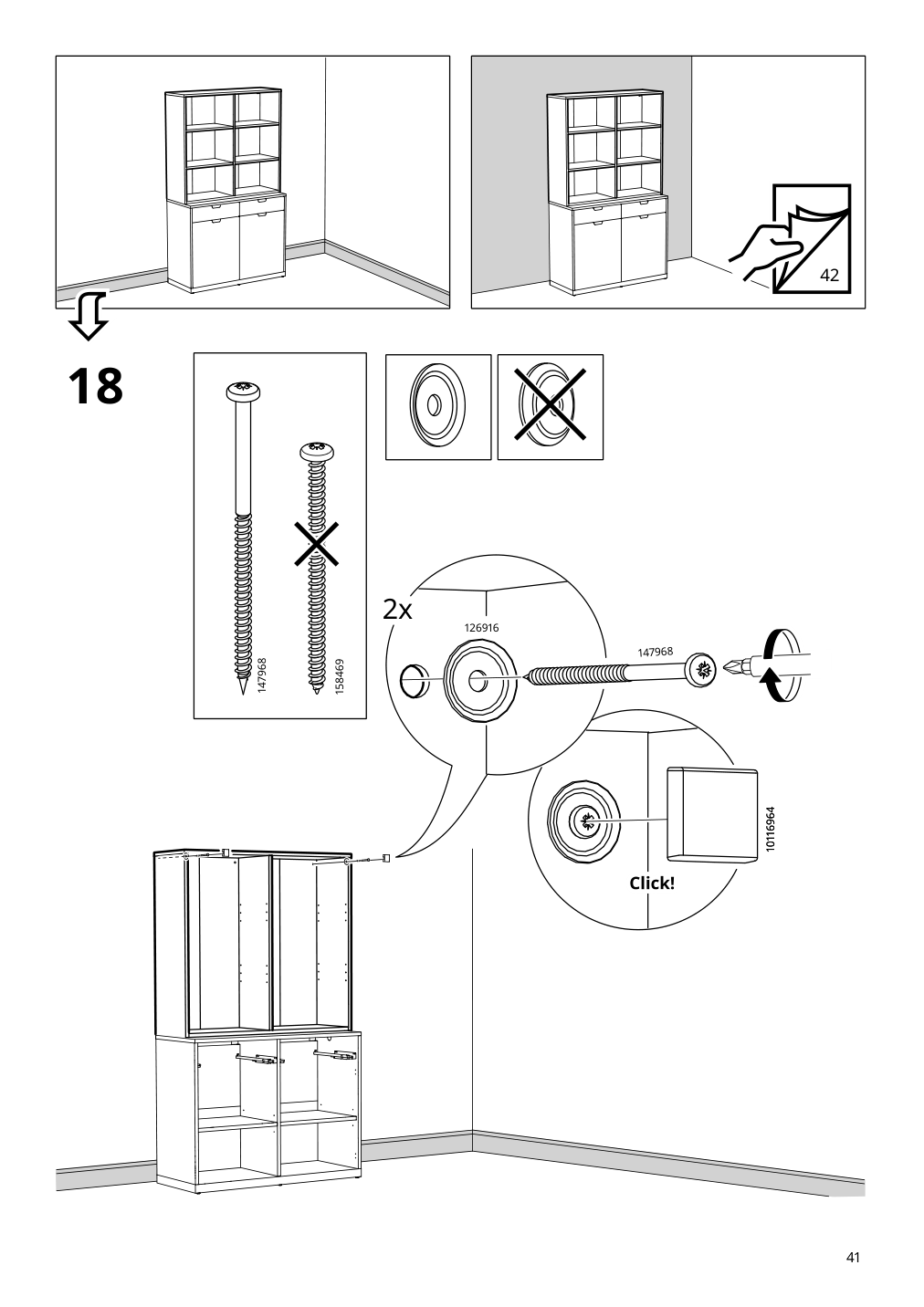 Assembly instructions for IKEA Tonstad shelving unit off white | Page 41 - IKEA TONSTAD storage combination 195.717.64