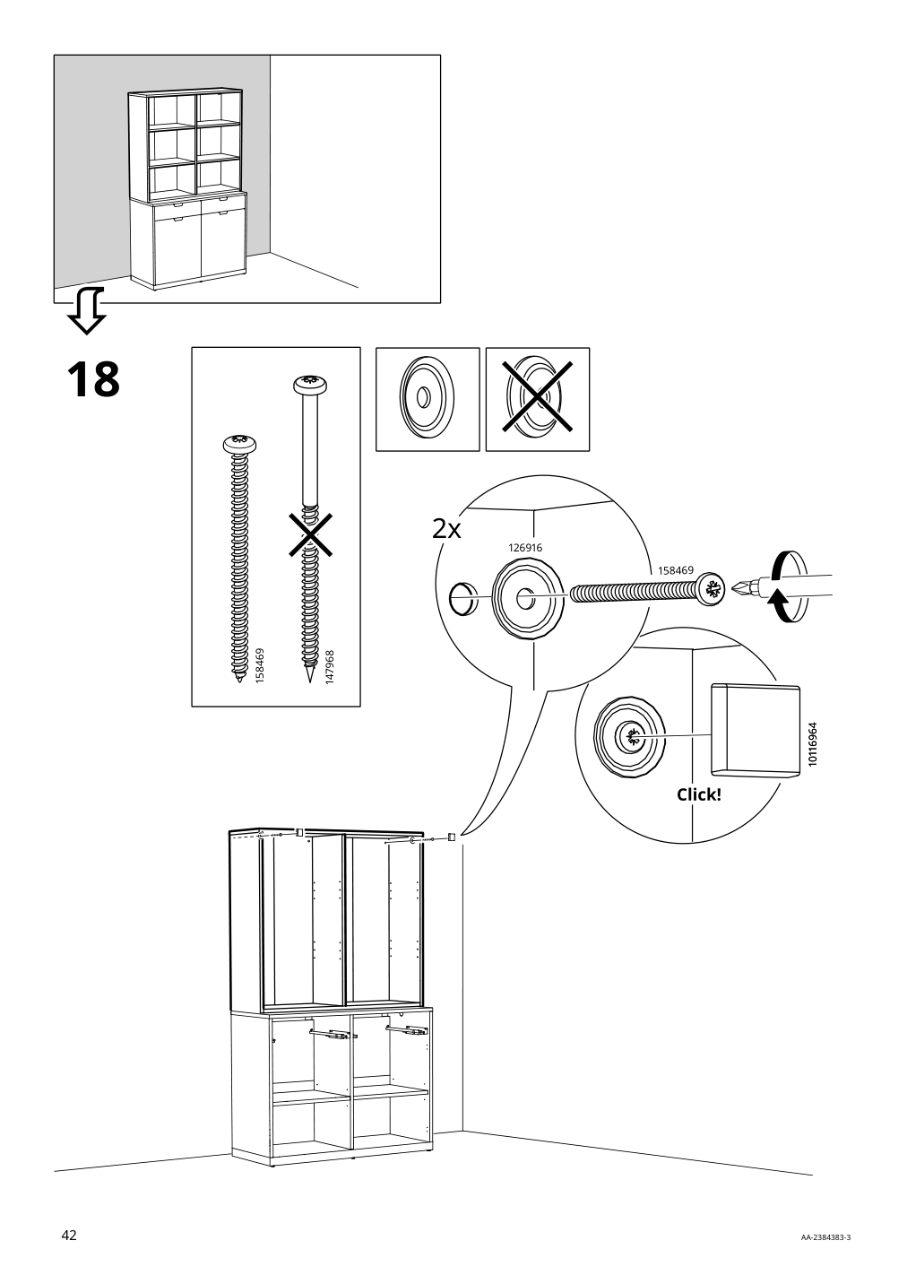 Assembly instructions for IKEA Tonstad shelving unit off white | Page 42 - IKEA TONSTAD storage combination 195.717.64