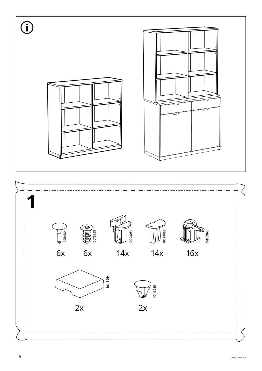 Assembly instructions for IKEA Tonstad shelving unit off white | Page 8 - IKEA TONSTAD storage combination 195.717.64