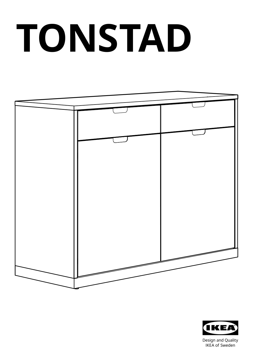 Assembly instructions for IKEA Tonstad sideboard off white | Page 1 - IKEA TONSTAD storage combination 195.717.64