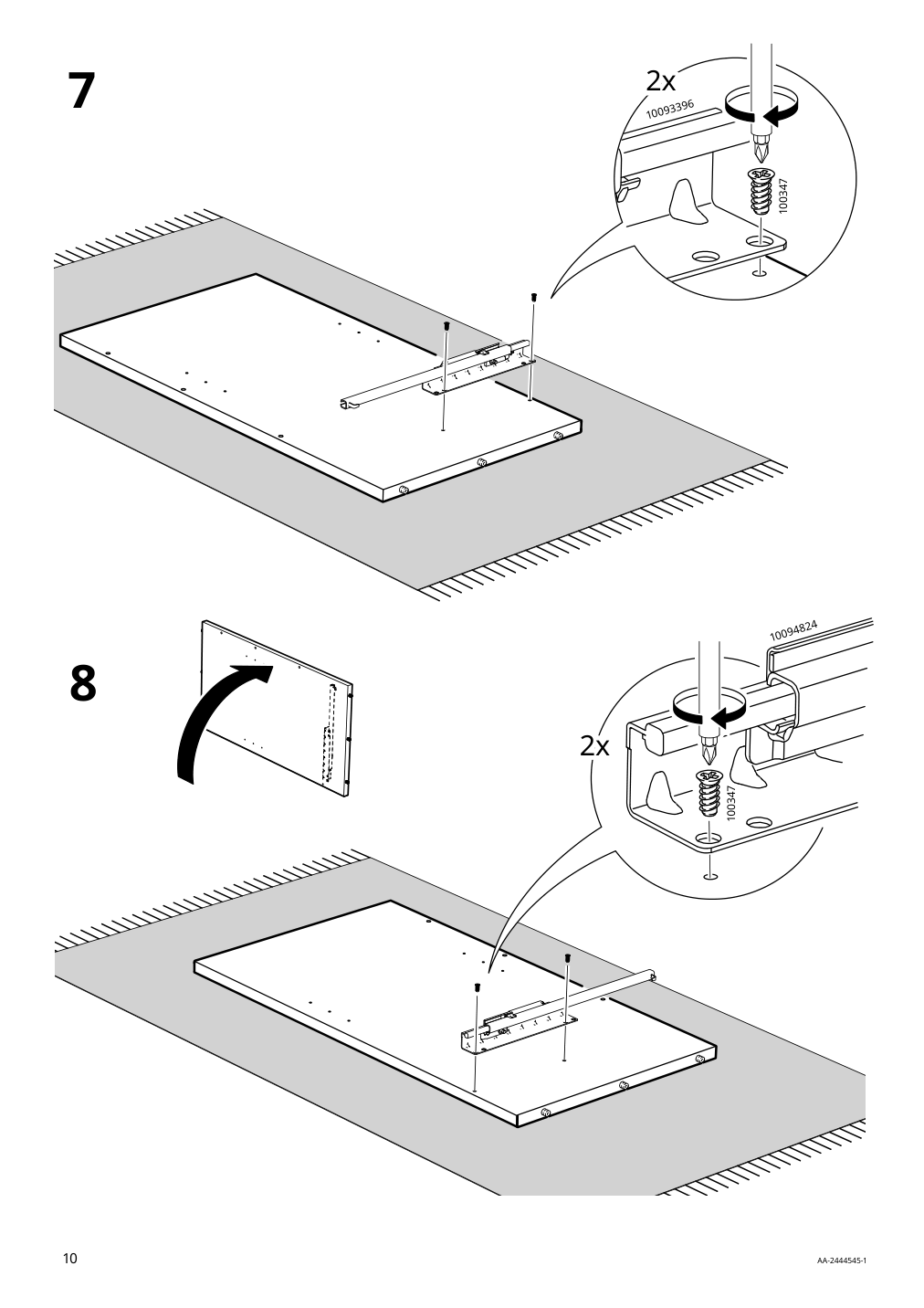 Assembly instructions for IKEA Tonstad sideboard off white | Page 10 - IKEA TONSTAD storage combination 195.717.64