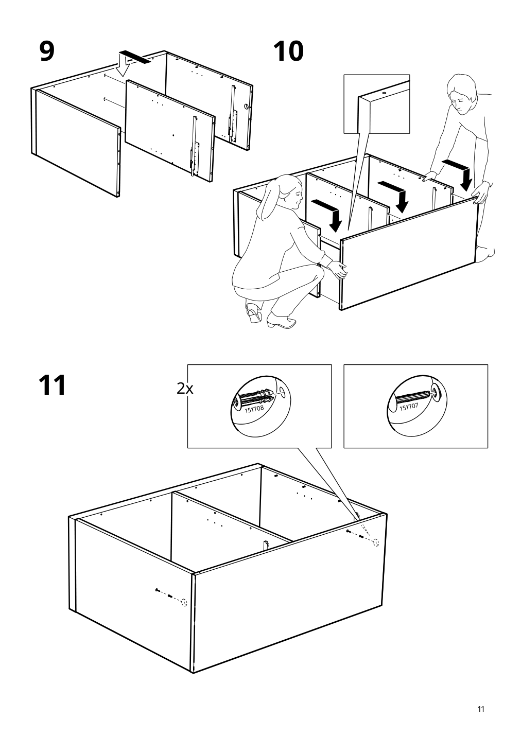 Assembly instructions for IKEA Tonstad sideboard off white | Page 11 - IKEA TONSTAD storage combination 195.717.64