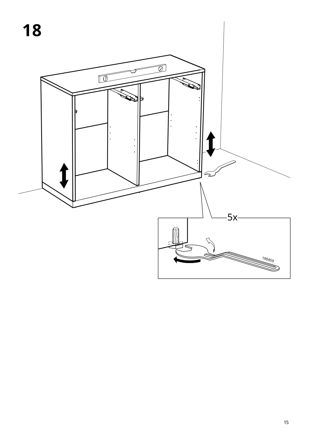 Assembly instructions for IKEA Tonstad sideboard off white | Page 15 - IKEA TONSTAD storage combination 195.717.64