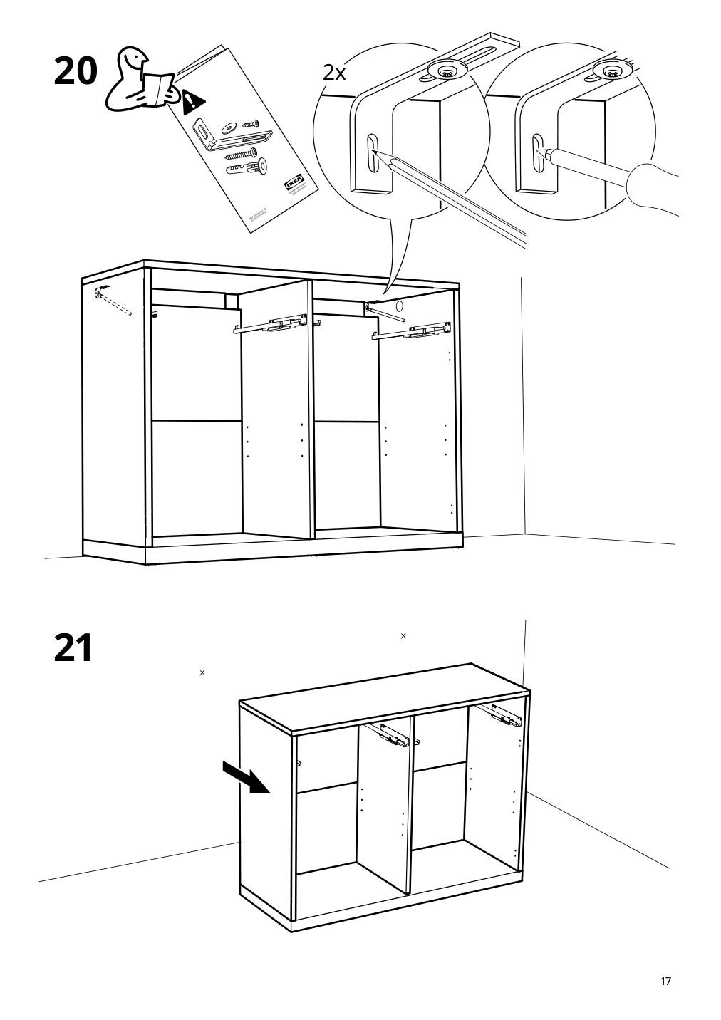 Assembly instructions for IKEA Tonstad sideboard off white | Page 17 - IKEA TONSTAD storage combination 195.717.64