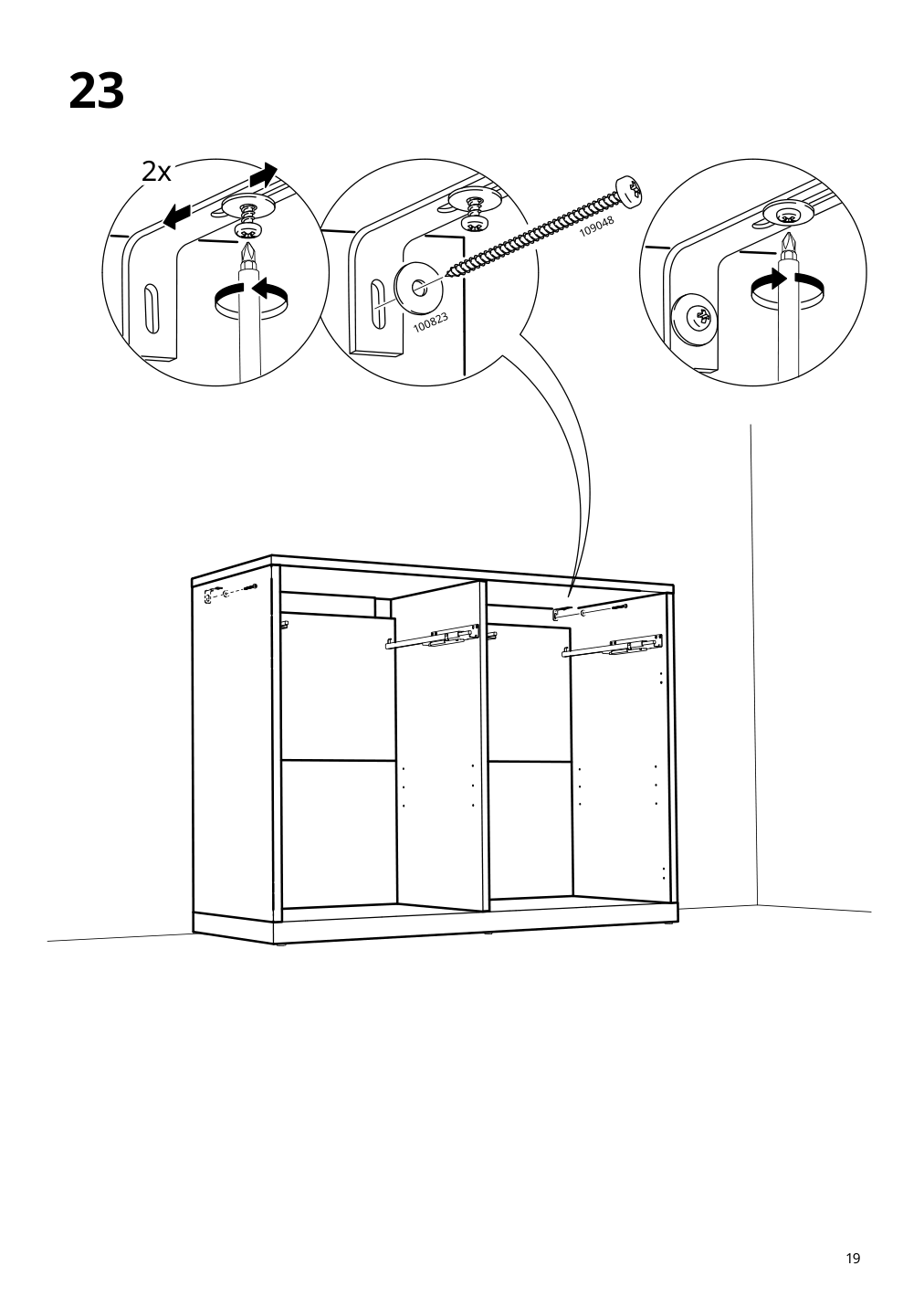 Assembly instructions for IKEA Tonstad sideboard off white | Page 19 - IKEA TONSTAD storage combination 195.717.64