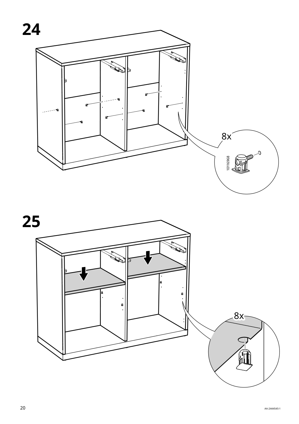 Assembly instructions for IKEA Tonstad sideboard off white | Page 20 - IKEA TONSTAD storage combination 195.717.64