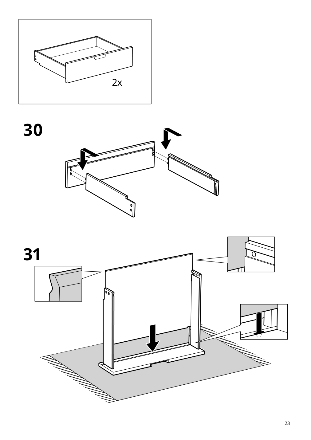 Assembly instructions for IKEA Tonstad sideboard off white | Page 23 - IKEA TONSTAD storage combination 195.717.64