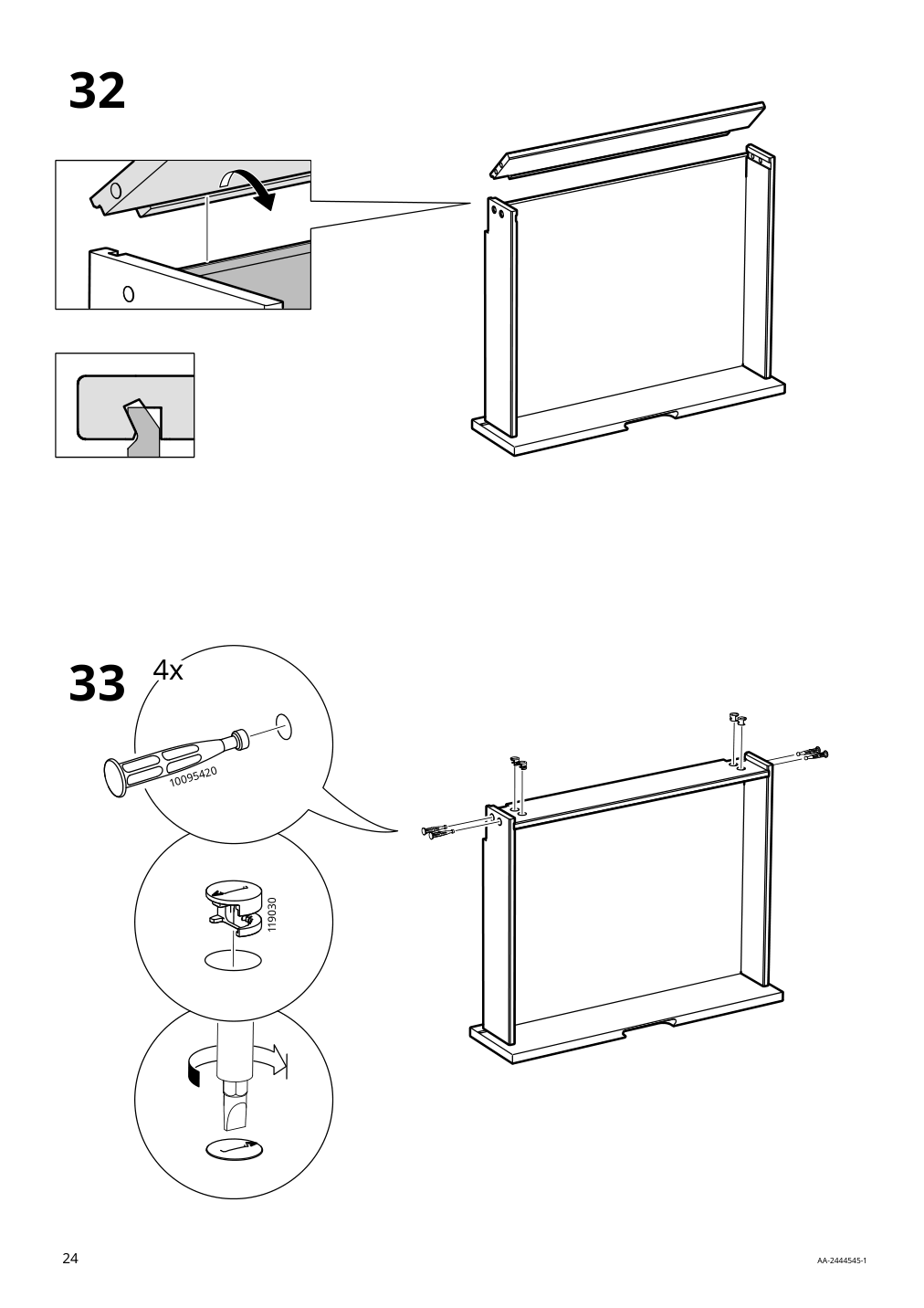 Assembly instructions for IKEA Tonstad sideboard off white | Page 24 - IKEA TONSTAD storage combination 195.717.64