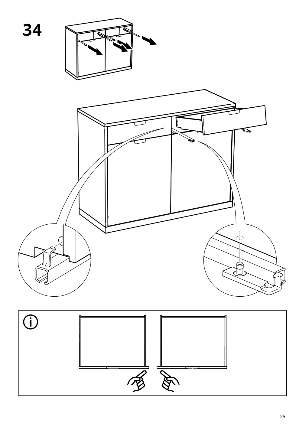 Assembly instructions for IKEA Tonstad sideboard off white | Page 25 - IKEA TONSTAD storage combination 195.717.64