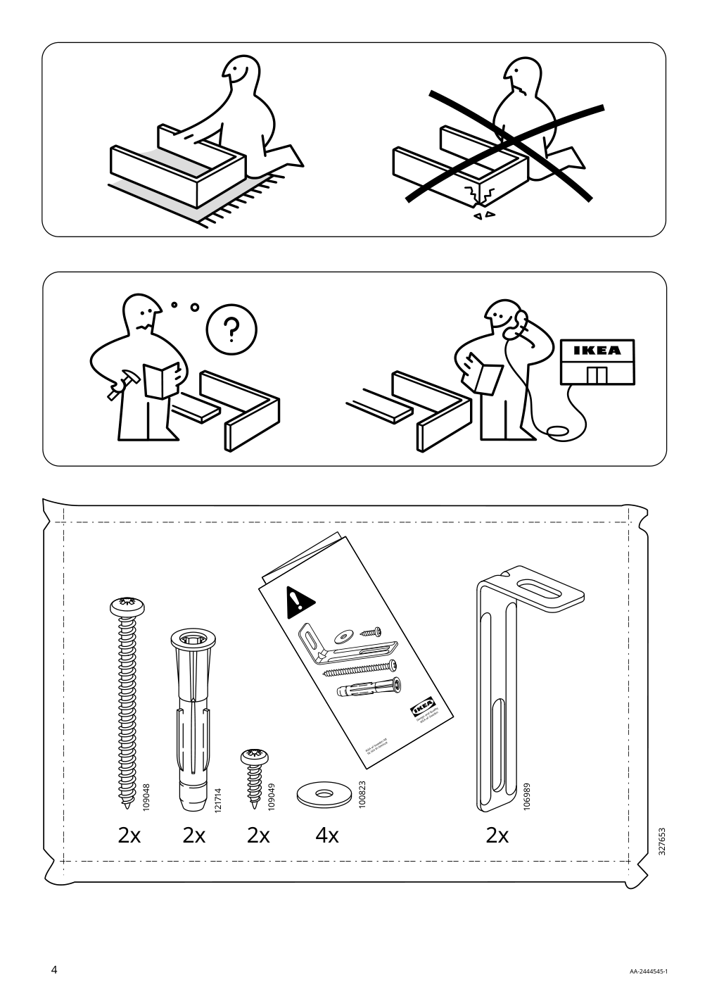 Assembly instructions for IKEA Tonstad sideboard off white | Page 4 - IKEA TONSTAD storage combination 195.717.64