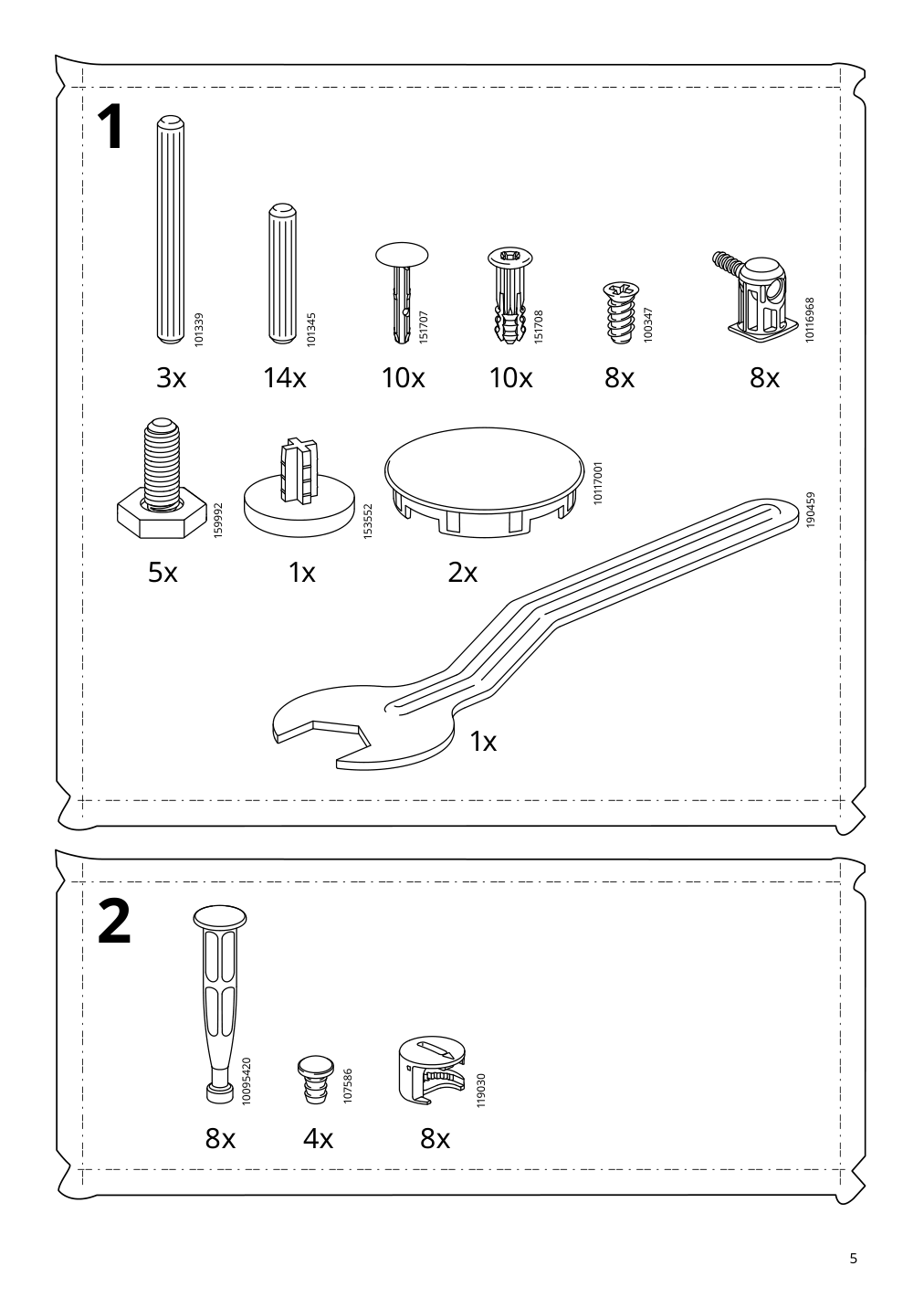 Assembly instructions for IKEA Tonstad sideboard off white | Page 5 - IKEA TONSTAD storage combination 195.717.64