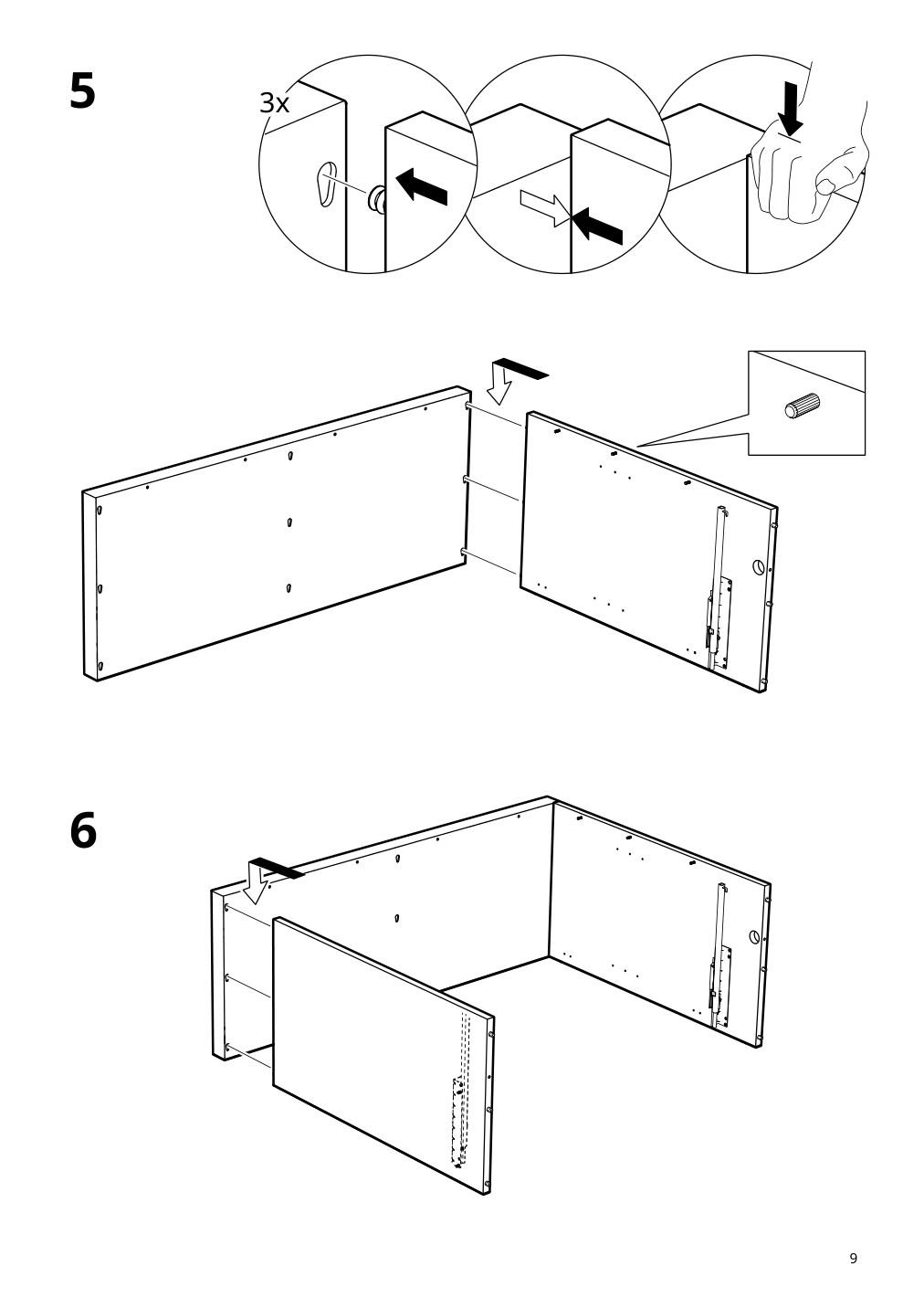 Assembly instructions for IKEA Tonstad sideboard off white | Page 9 - IKEA TONSTAD storage combination 195.717.64