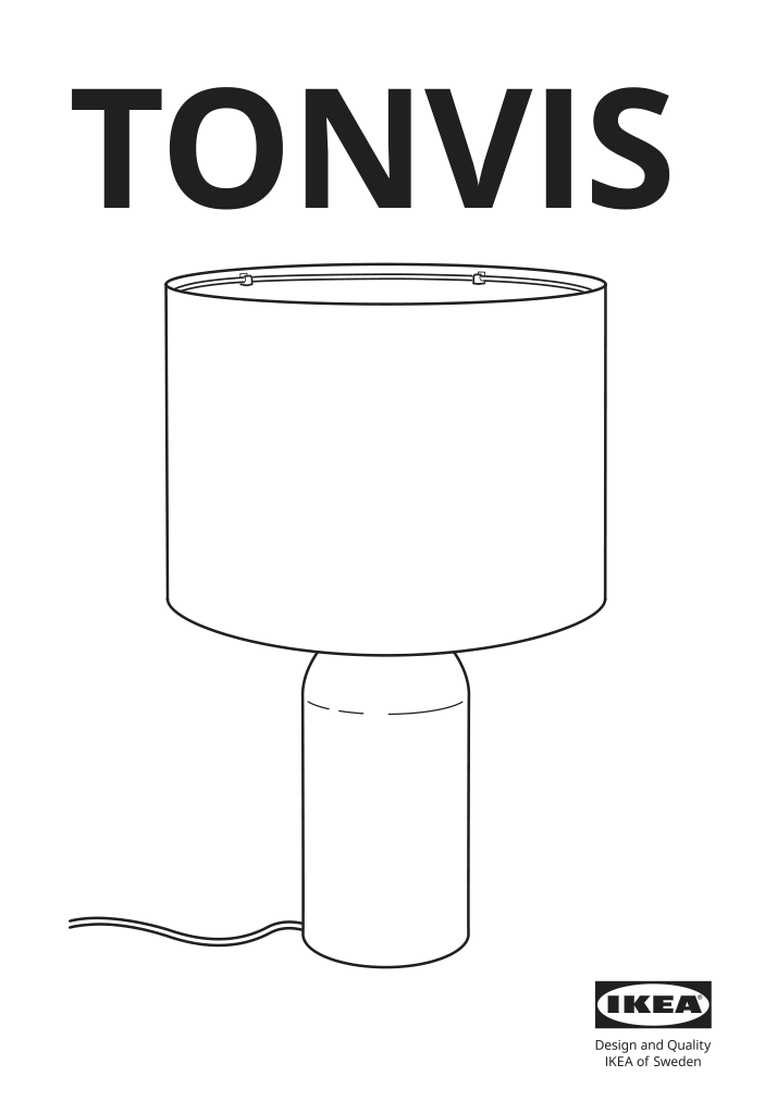 Assembly instructions for IKEA Tonvis table lamp smoked glass white | Page 1 - IKEA TONVIS table lamp 304.504.02