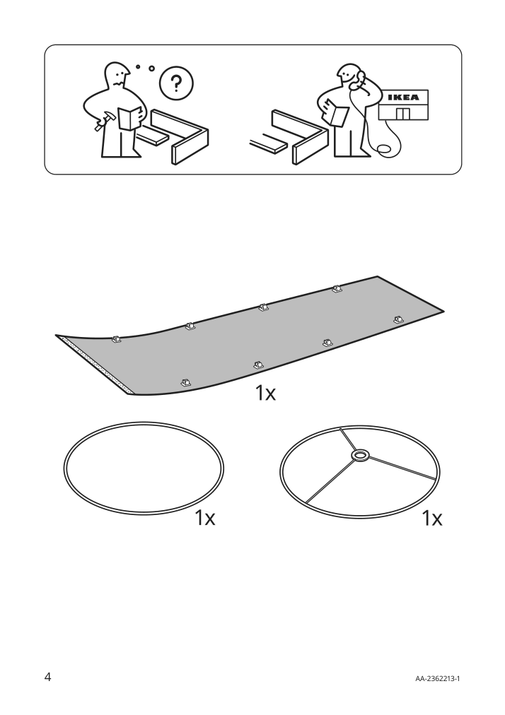 Assembly instructions for IKEA Tonvis table lamp smoked glass white | Page 4 - IKEA TONVIS table lamp 304.504.02