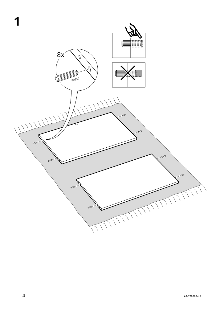 Assembly instructions for IKEA Torald desk white | Page 4 - IKEA TORALD desk 904.939.55