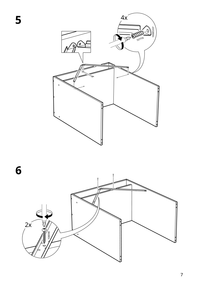 Assembly instructions for IKEA Torald desk white | Page 7 - IKEA TORALD desk 904.939.55