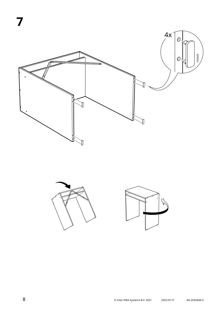 Assembly instructions for IKEA Torald desk white | Page 8 - IKEA TORALD desk 904.939.55