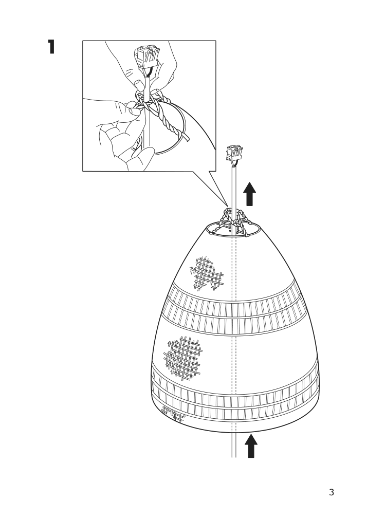 Assembly instructions for IKEA Torared pendant lamp shade sedge handmade | Page 3 - IKEA TORARED pendant lamp shade 204.303.82