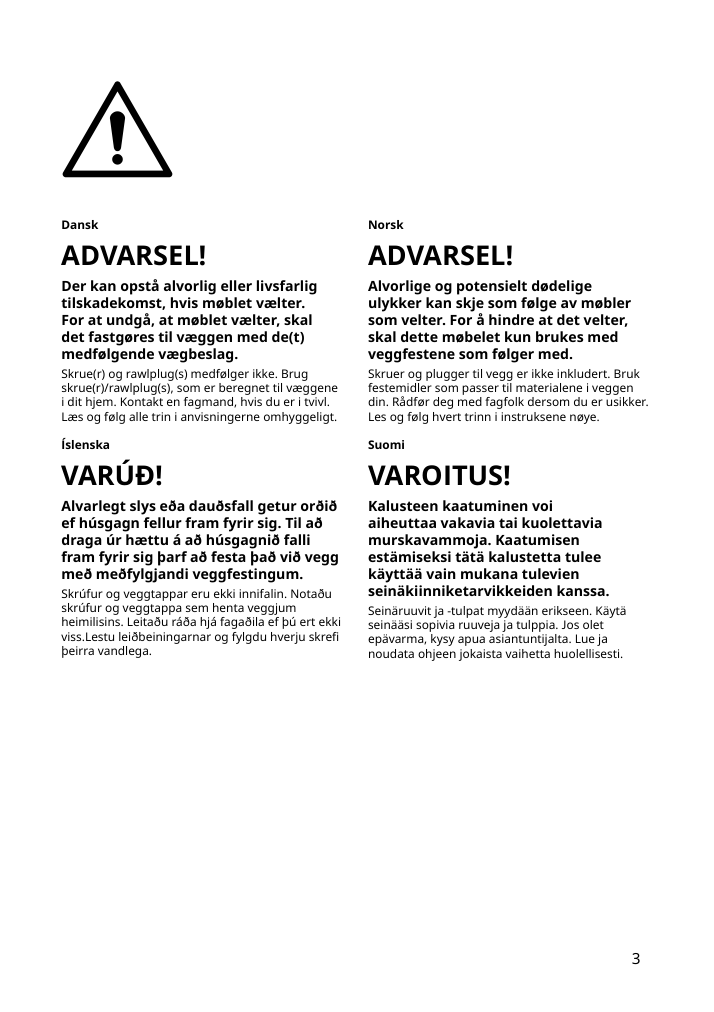 Assembly instructions for IKEA Tordh post outdoor brown stained | Page 3 - IKEA TORDH post, outdoor 204.309.14