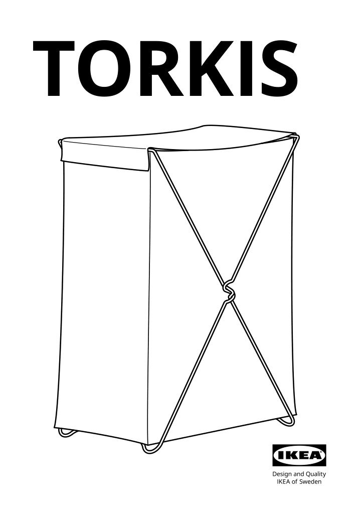 Assembly instructions for IKEA Torkis laundry basket white gray | Page 1 - IKEA TORKIS laundry basket 903.199.75